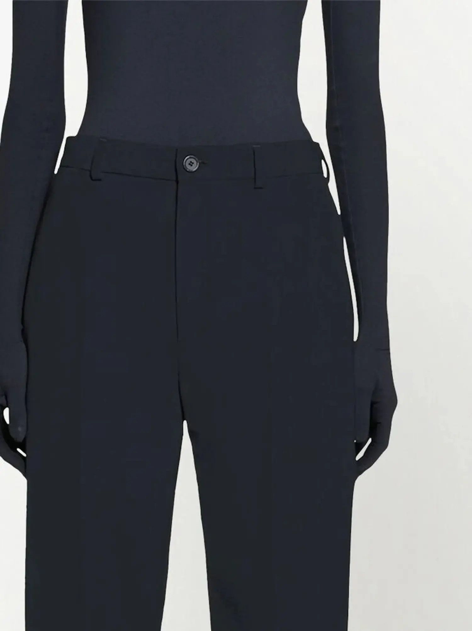 Balenciaga o1in1g1024 Minimal Large Fit Pants in Black Size 30" / US 8 / IT 44 - 3 Thumbnail
