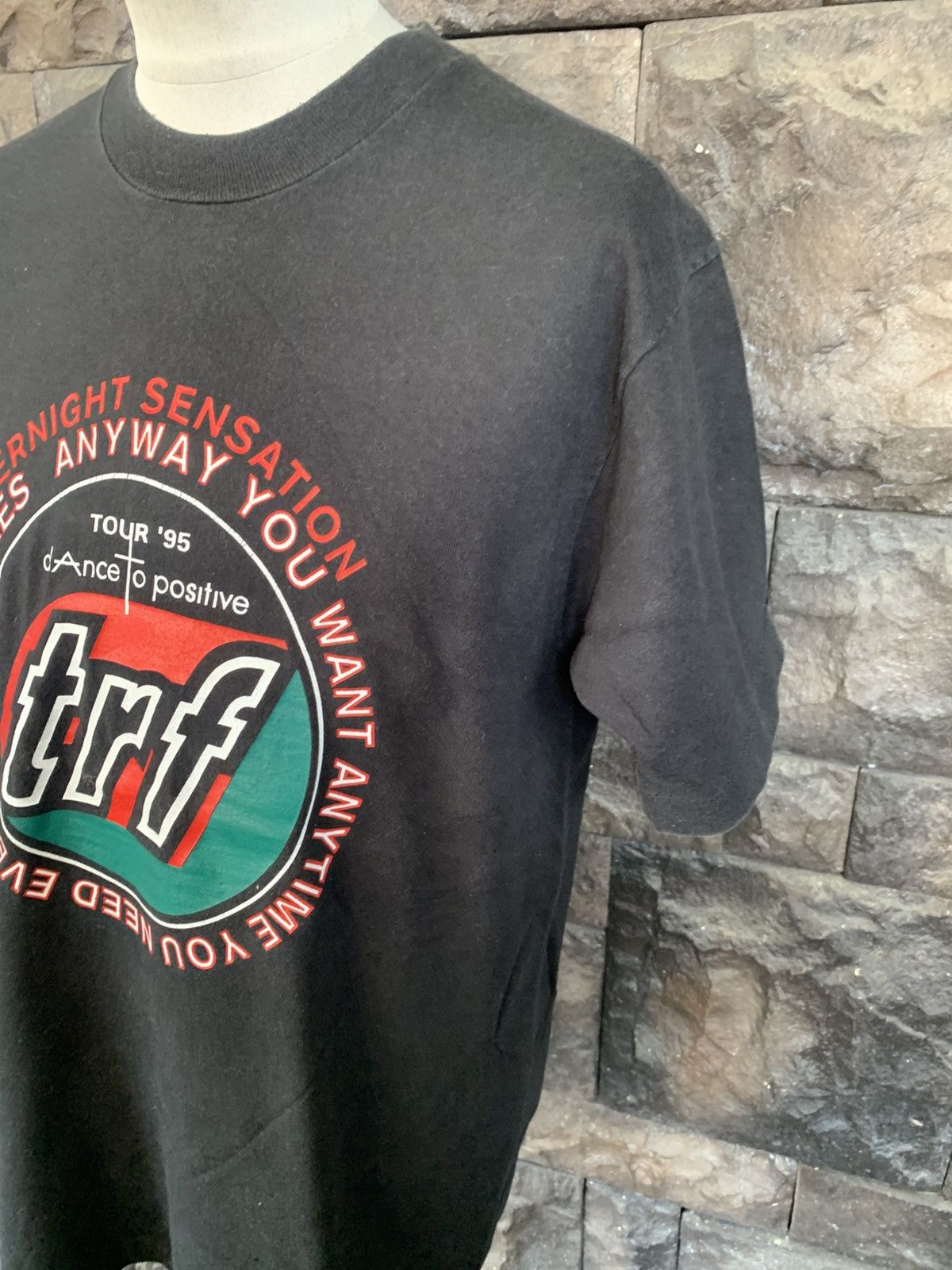 Band Tees Vintage 90s TRF Dance To Positive Techno Japan T shirt Size US L / EU 52-54 / 3 - 3 Thumbnail