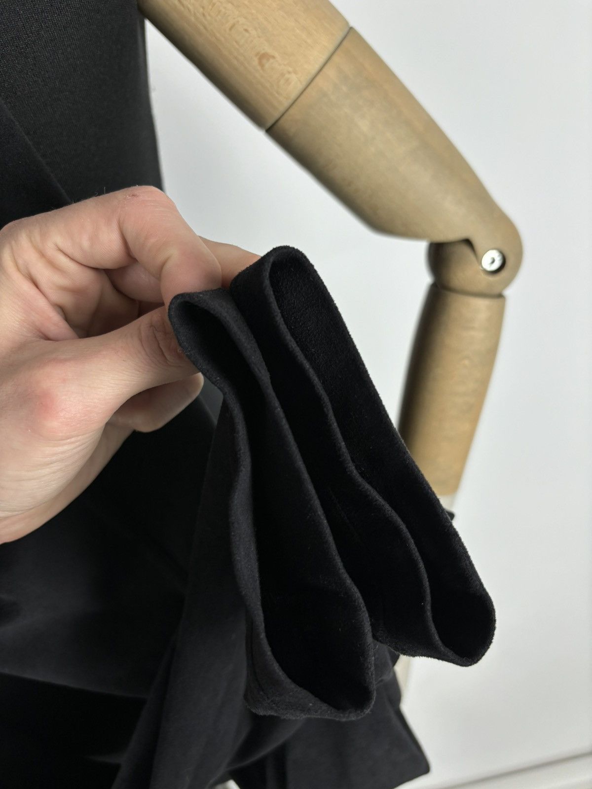 Vintage SAVE THE QUEEN Marco Fantini Suede-Velvet Italy Black Polyester Elastane Pants Trousers L Size 26" / US 2 / IT 38 - 16 Thumbnail