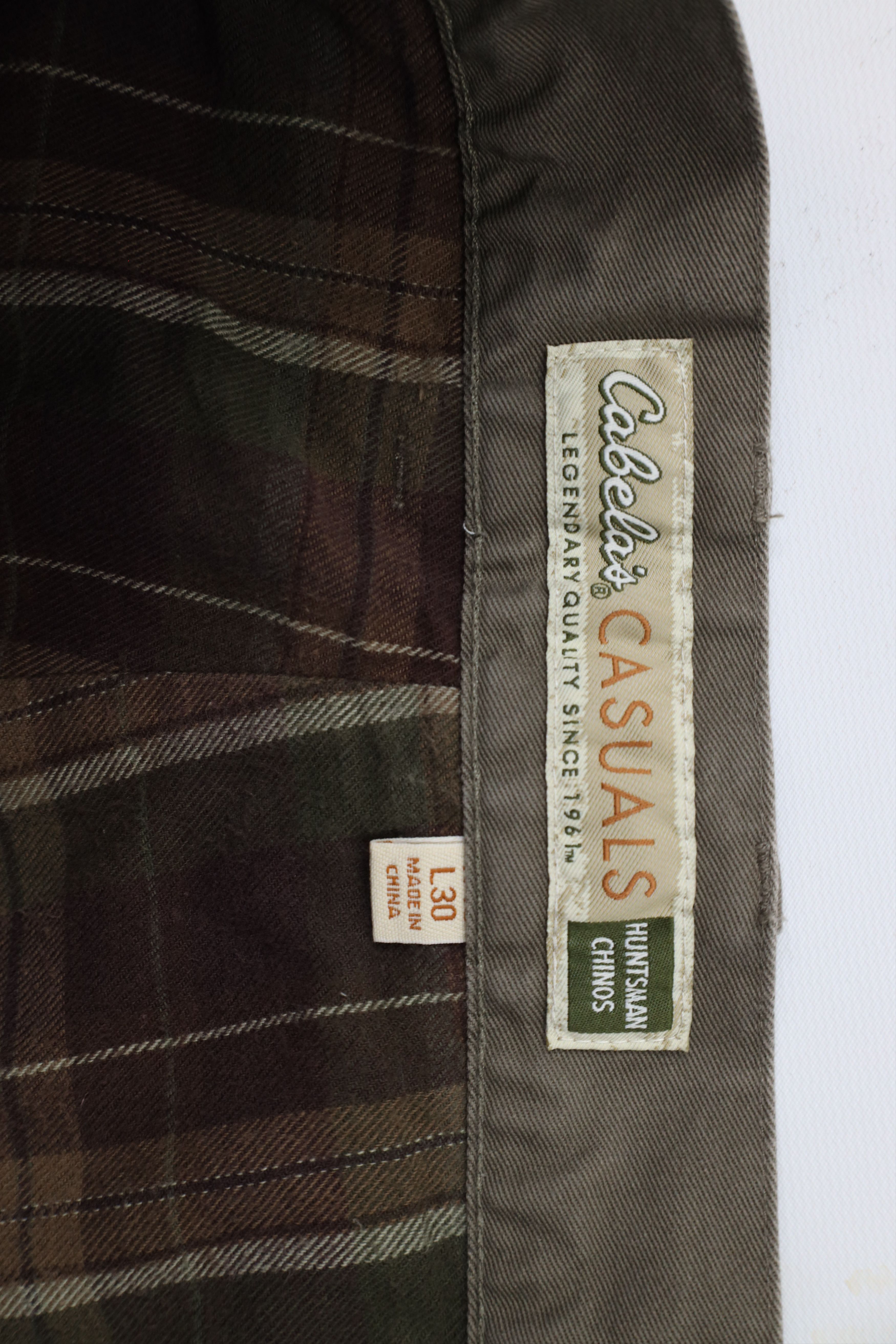 Cabelas × Vintage Vintage Cabelas Lined Pleated Cuffed Chino Pants Beige Size US 38 / EU 54 - 9 Thumbnail