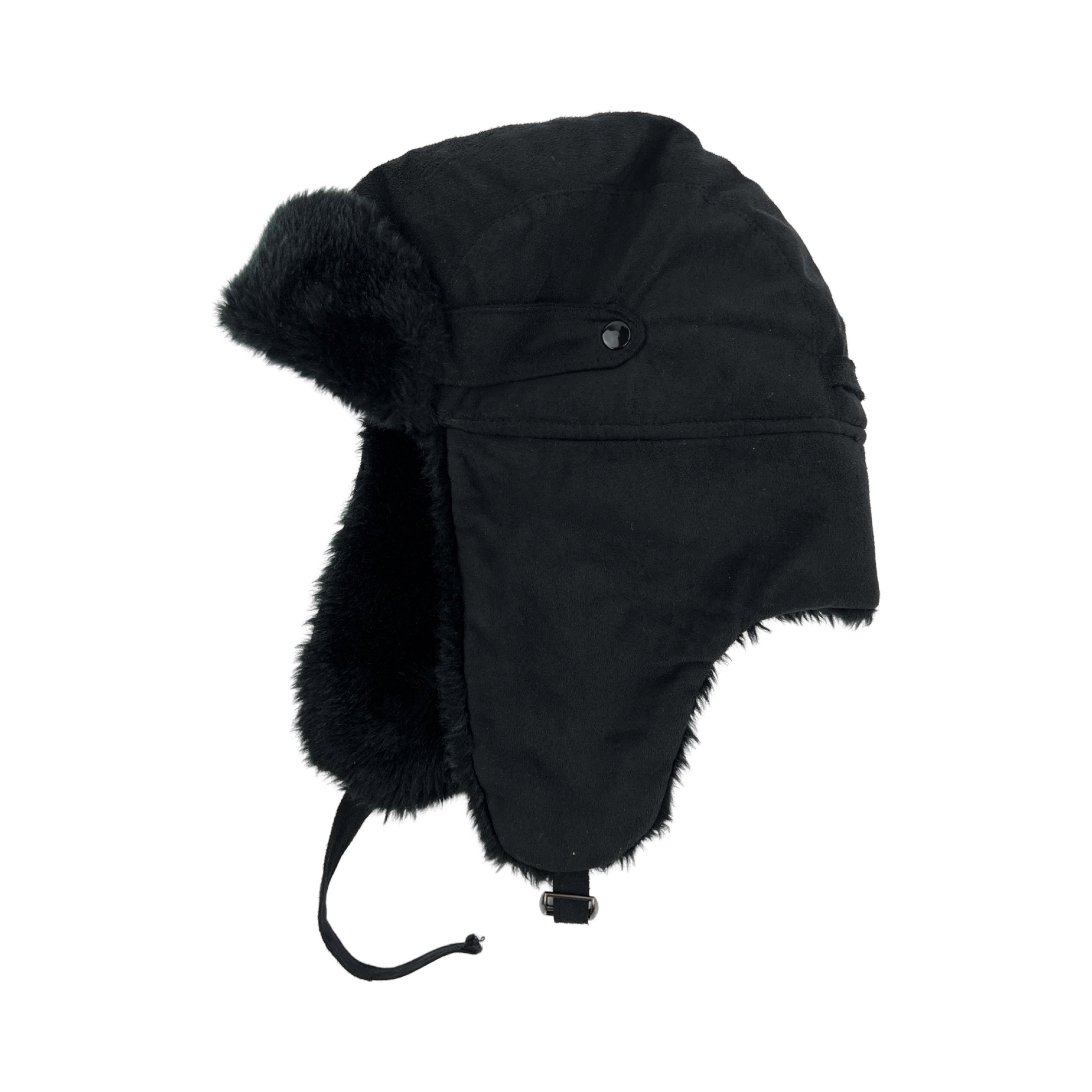 Vintage Y2K Faux Fur Black Reversible Ushanka Hat Floppy Ears Size ONE SIZE - 1 Thumbnail