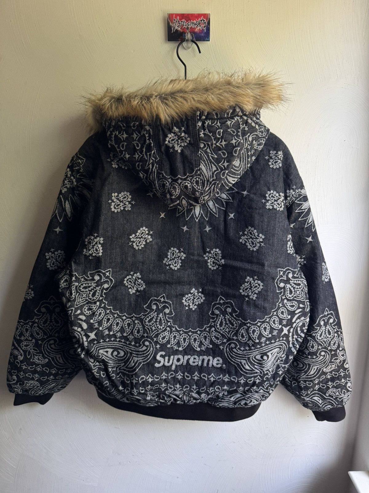 Supreme Supreme Bandana Jacquard Denim Hooded Work Jacket Black Size US L / EU 52-54 / 3 - 8 Thumbnail