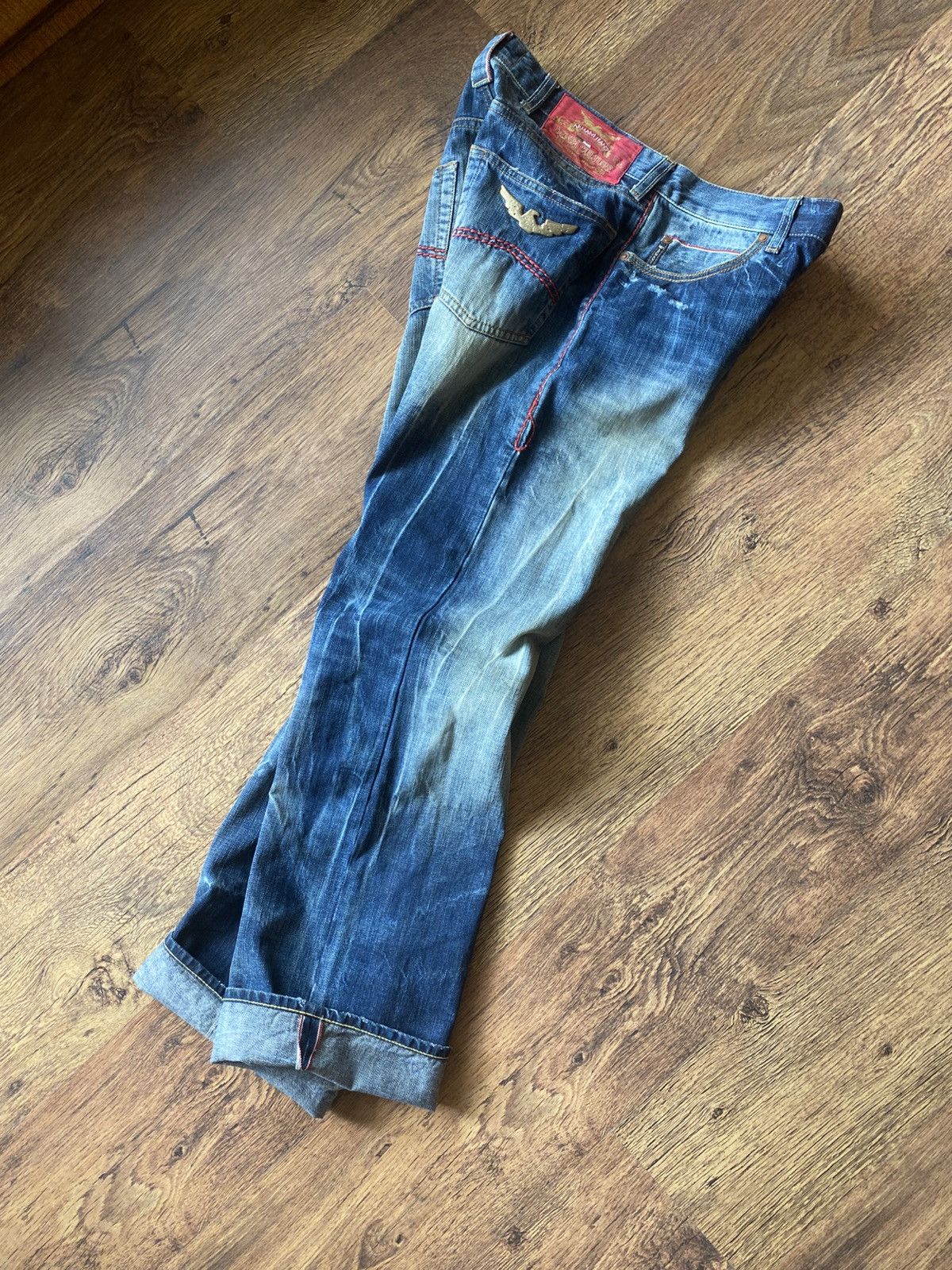 Armani × Vintage Armani Jeans Red Wash Limited Edition Italy Selvage denim Size US 32 / EU 48 - 20 Thumbnail