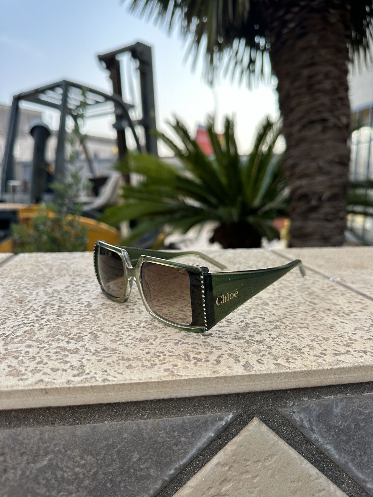 Chloe Sunglasses Dark Green 78S