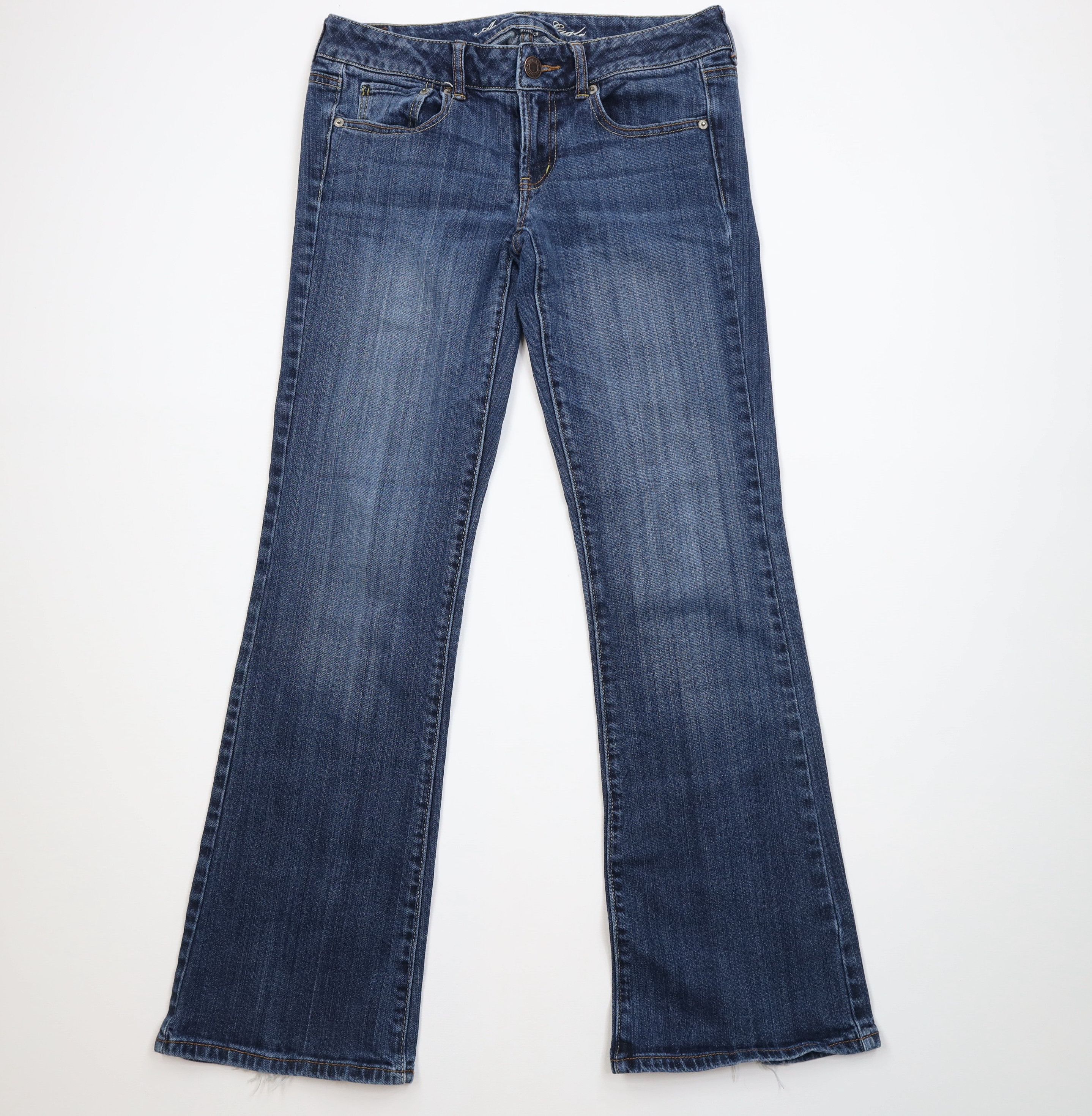 American Eagle Outfitters Vintage Y2K American Eagle Boyfriend Flared Jeans Blue Size 28" / US 6 / IT 42 - 1 Thumbnail