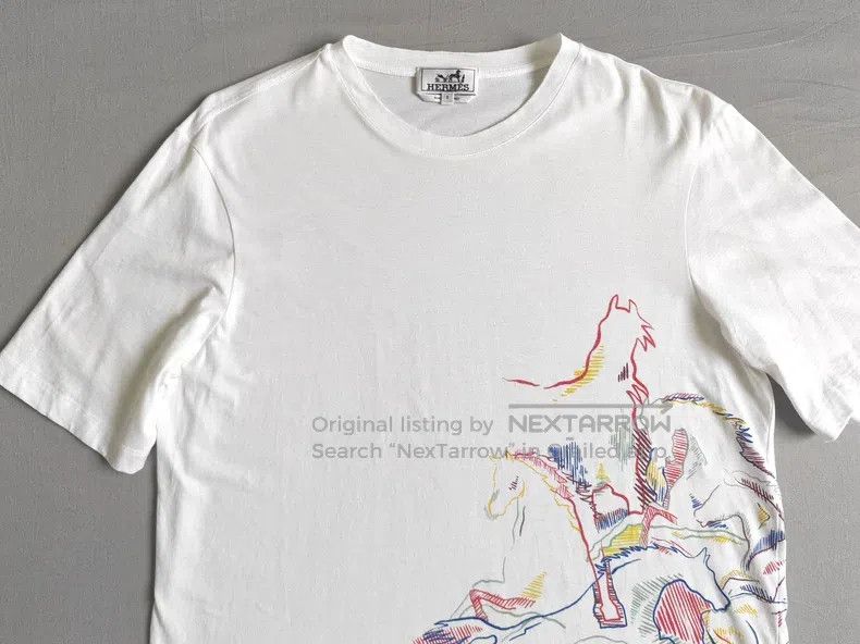 Hermes Hermes Men's short-sleeved t-shirt, thousand horses gallop Size US S / EU 44-46 / 1 - 2 Thumbnail