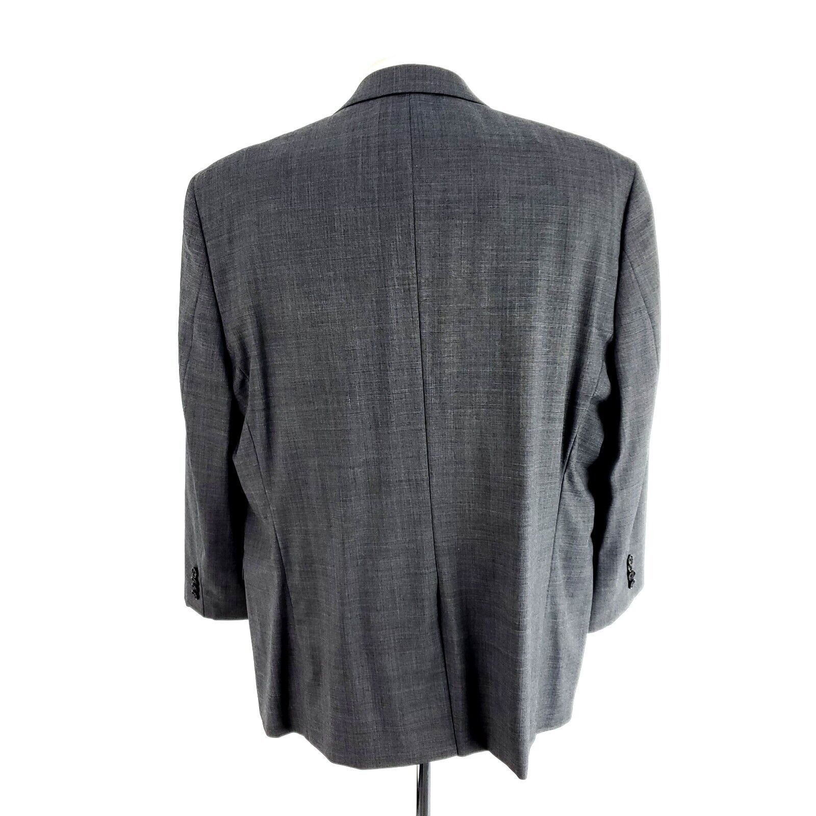 Lauren Ralph Lauren Lauren Ralph Lauren Wool 2 Button Blazer 46R Gray Sharkskin Size 46R - 5 Thumbnail