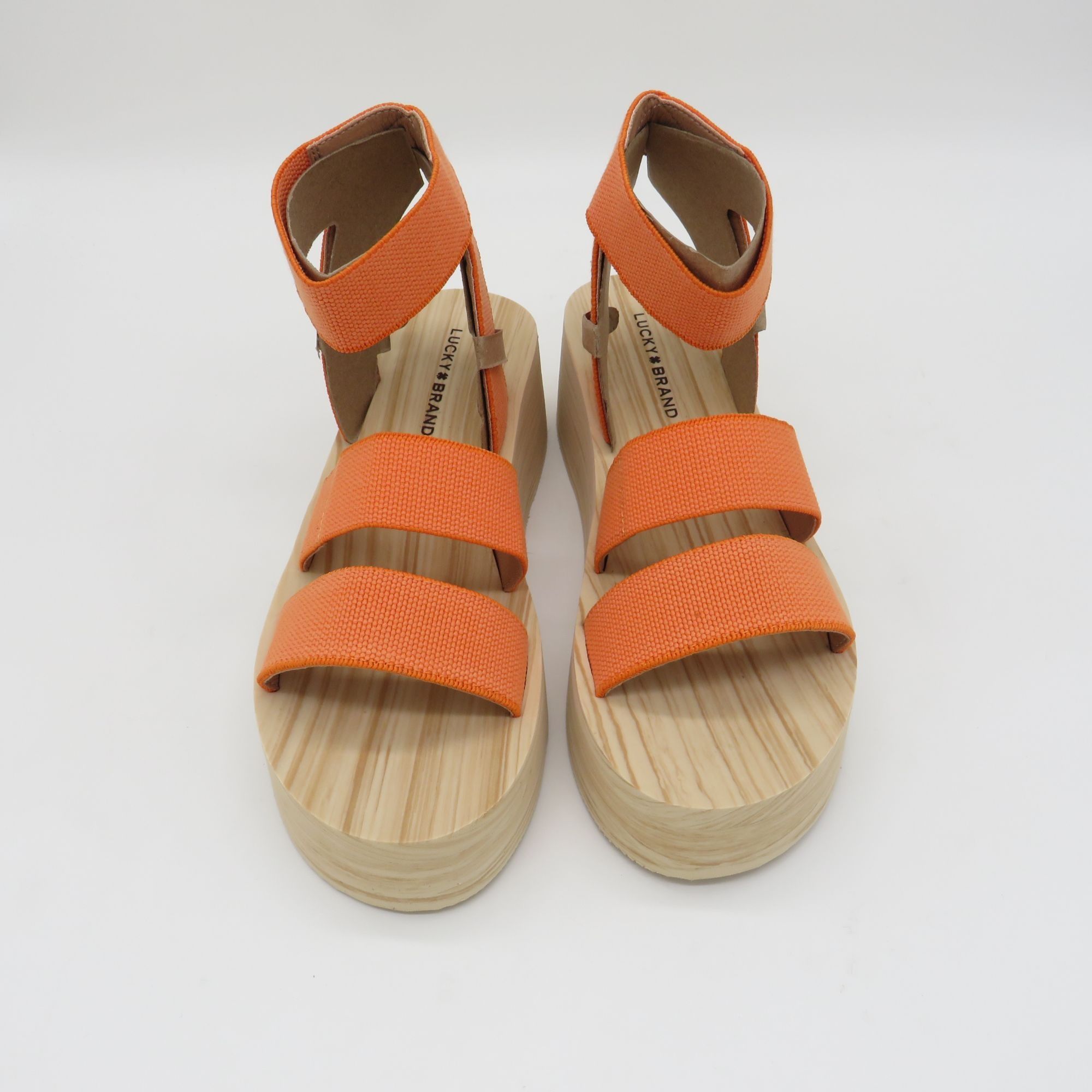 Lucky Brand Lucky Brand Orange Strappy Platform Sandals Womens Size 5.5 Size US 5.5 / IT 35.5 - 2 Thumbnail