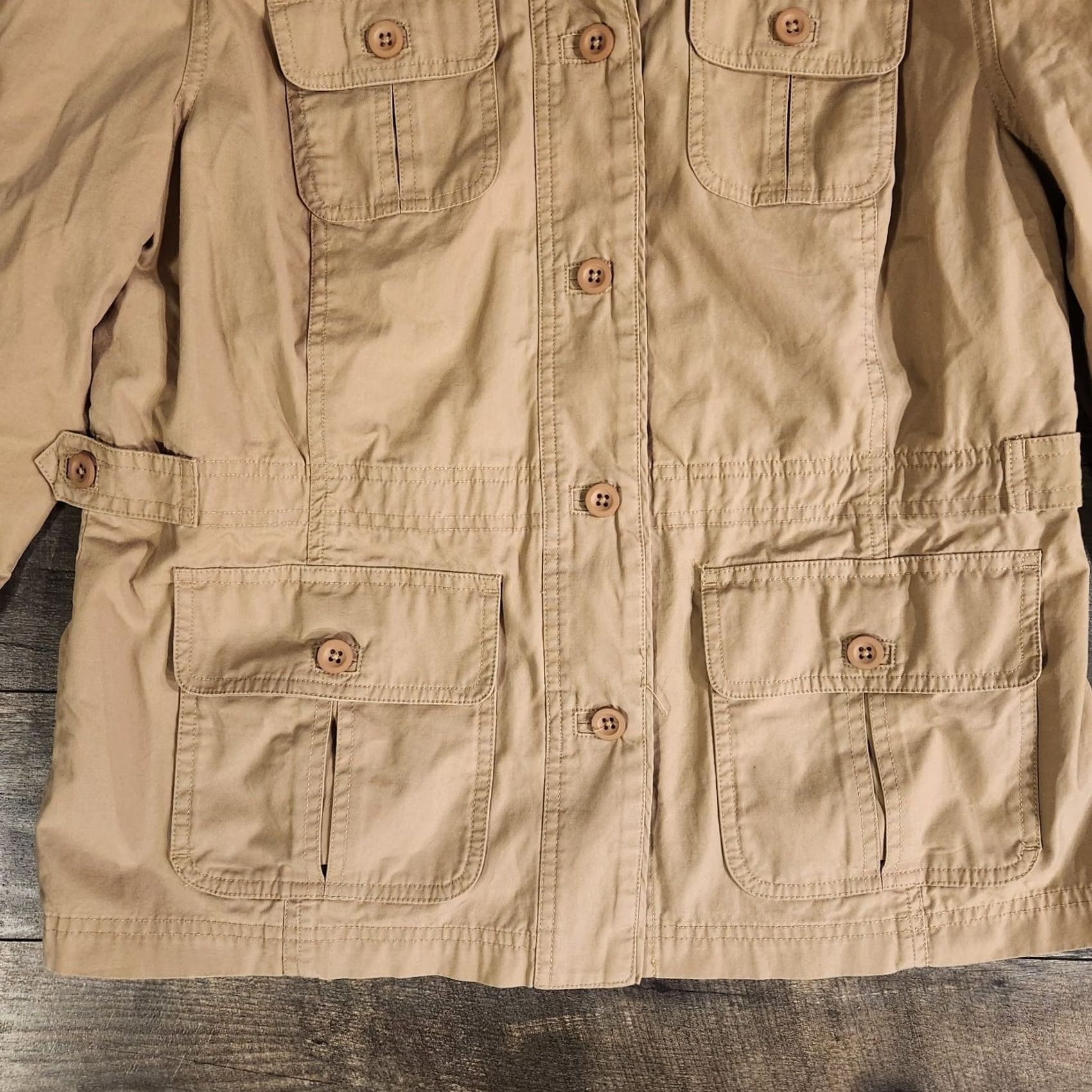 Vintage VINTAGE L.L. Bean Barn Coat Womens Medium Khaki Tan Field Chore Utility Barn Jacket Size M / US 6-8 / IT 42-44 - 2 Thumbnail