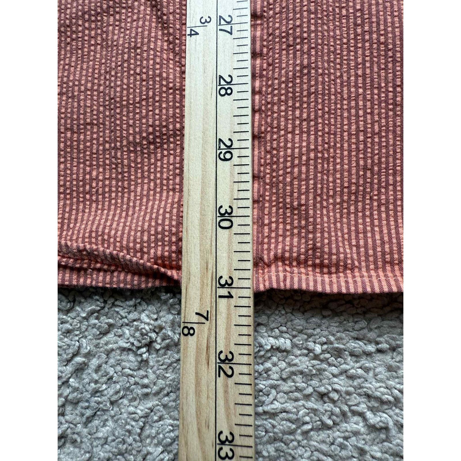 L.L. Bean L.L Bean Pinstriped Long Sleeve Button-Down Shirt Orange L Size US L / EU 52-54 / 3 - 8 Thumbnail