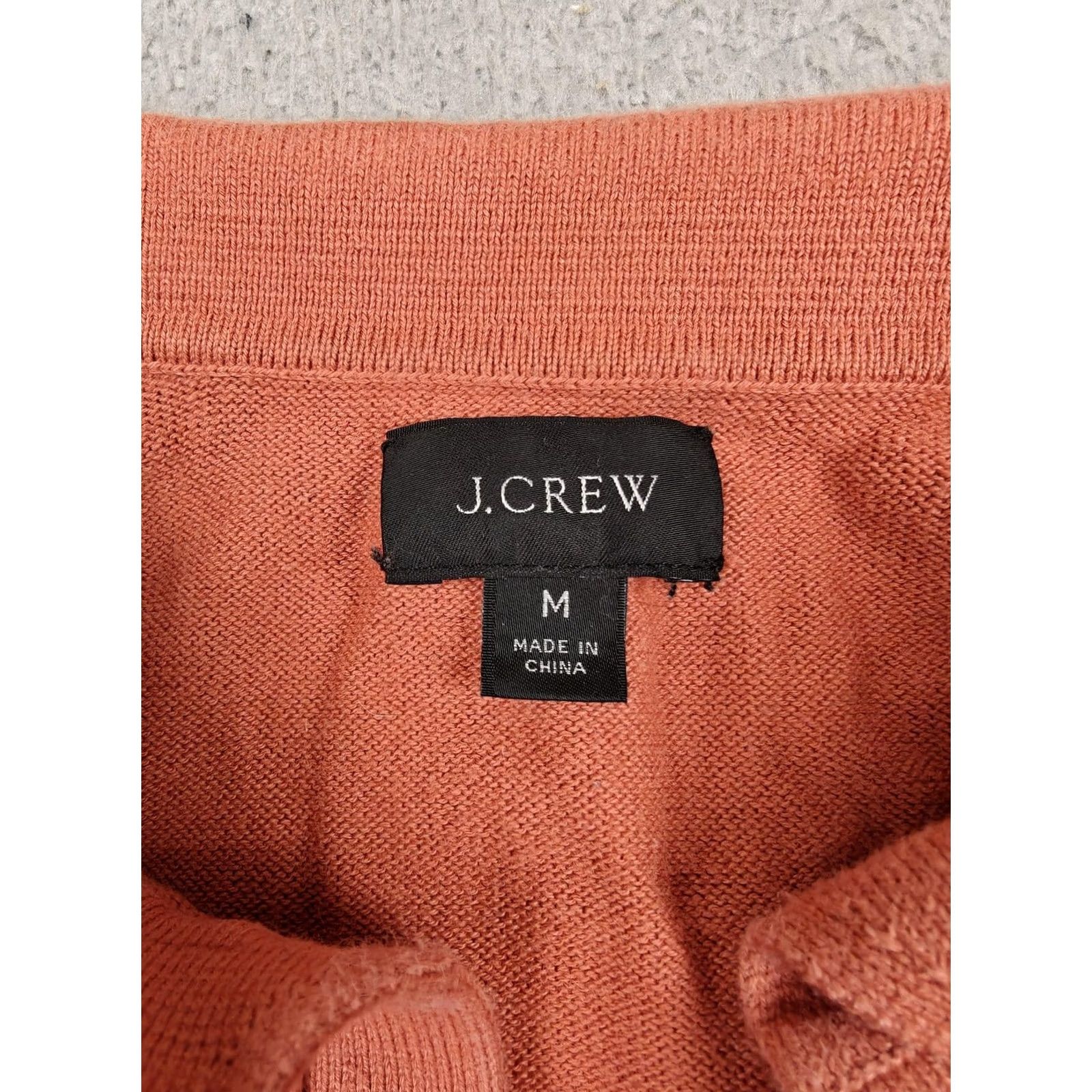 J.Crew J.CREW Sweater Womens M Orange Collared Short Sleeve Cotton Knit Pullover Size M / US 6-8 / IT 42-44 - 2 Thumbnail