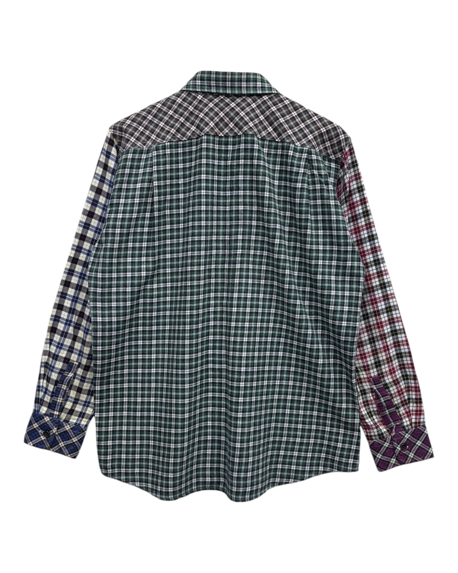 Japanese Brand × Needles × Uniqlo Vintage Flannel Rebuild Style Patcwork Uniqlo Flannel Size US M / EU 48-50 / 2 - 4 Thumbnail