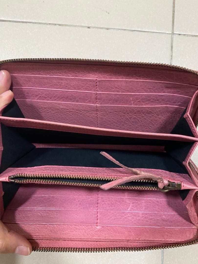 Balenciaga Balenciaga Paris Classic Long Zip Wallet – Pink Size ONE SIZE - 7 Thumbnail