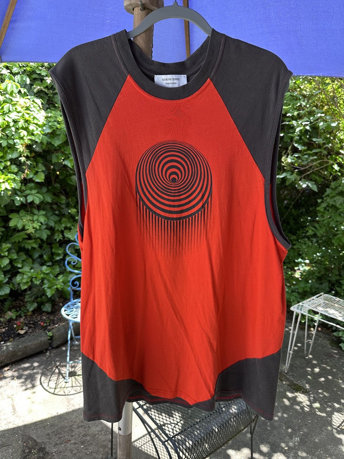 Marine Serre Red & Grey Diamond Cut Optic Moon Tank Top Size US L / EU 52-54 / 3 - 2 Thumbnail