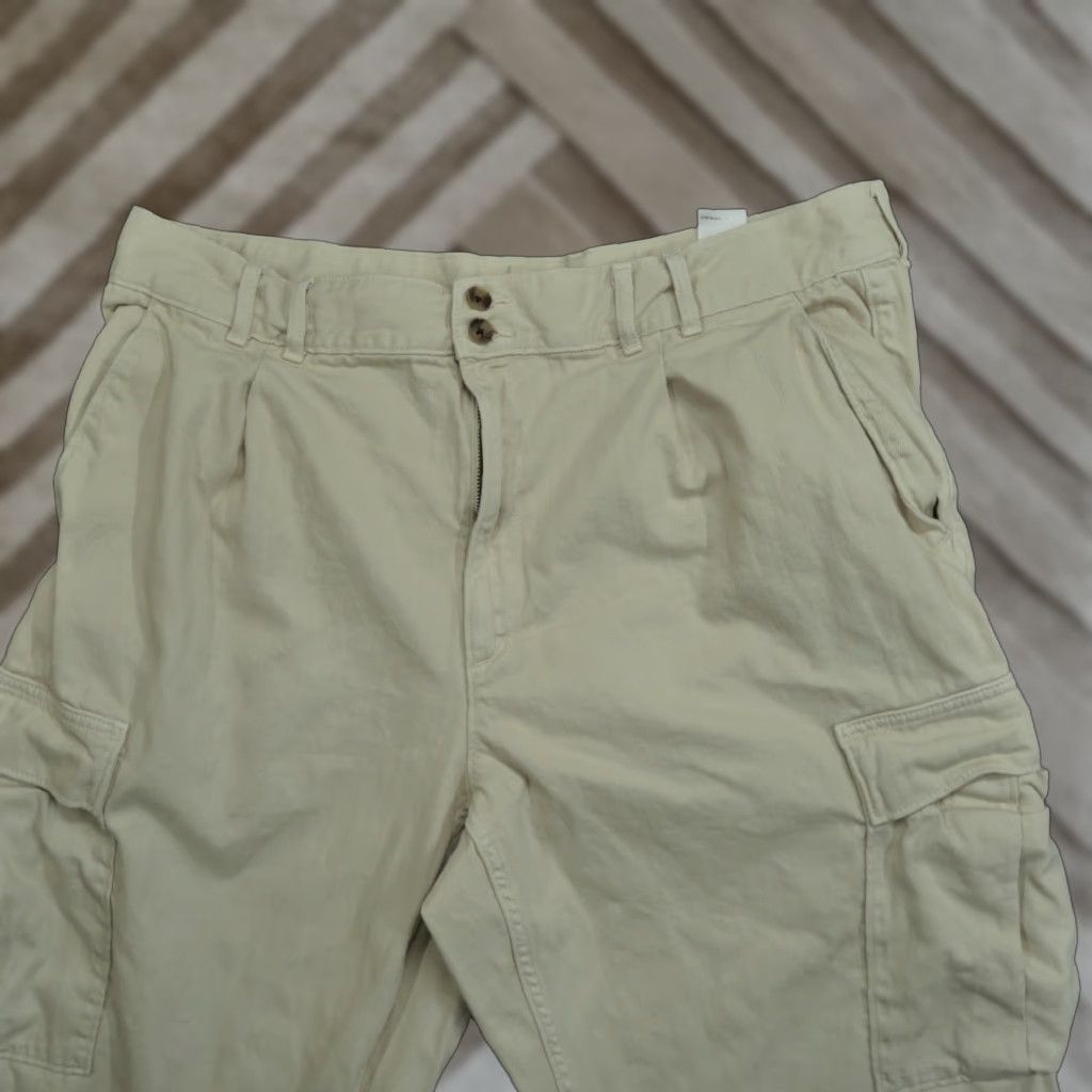 Banana Republic VINTAGE Banana Republic Pants Womens 34 18 Tan Cotton Cargo Baggy? Size 26" / US 2 / IT 38 - 1 Thumbnail