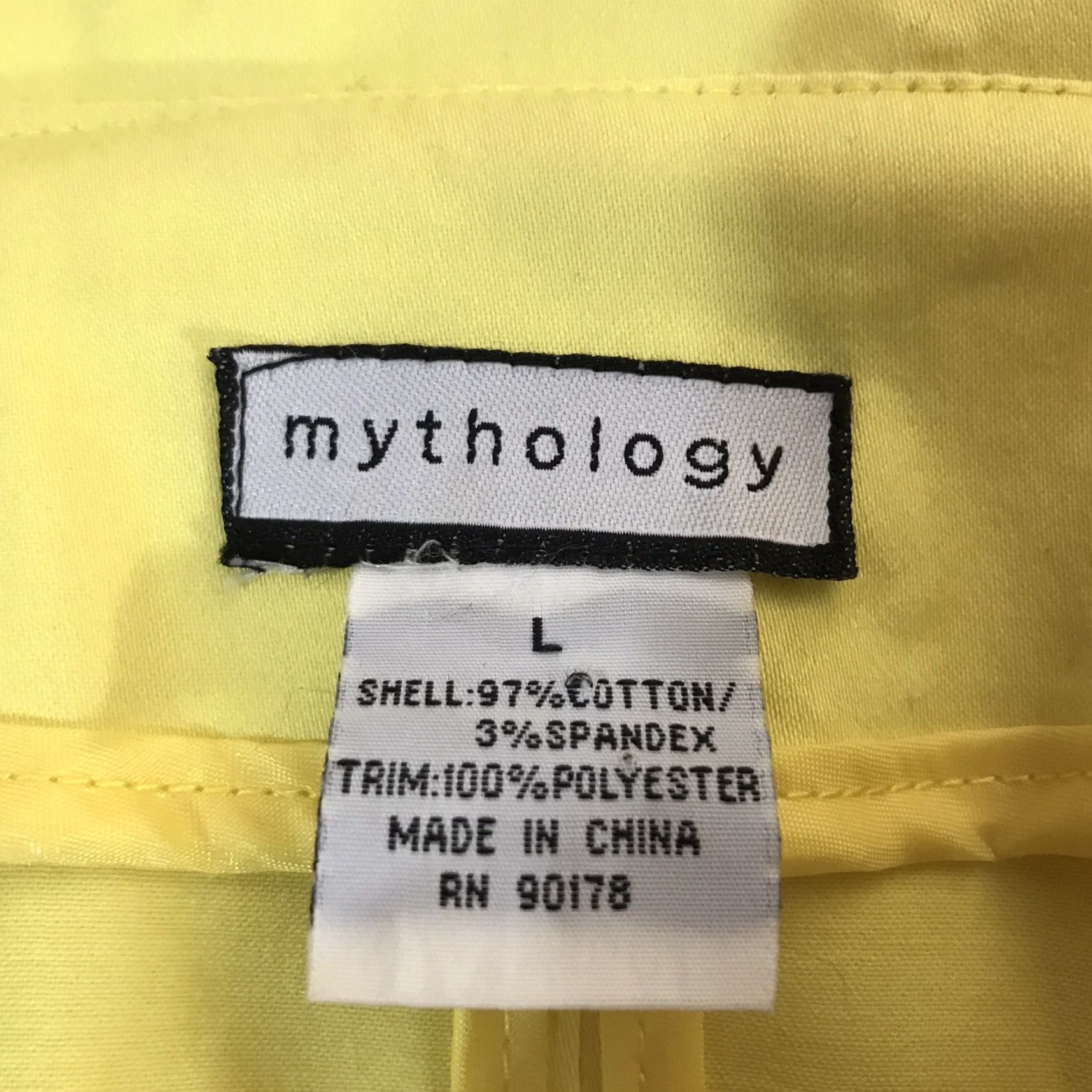 Vintage Mythology Women's Yellow Casual Jacket L Short Sleeve Breathable Lightweight Cotton Spandex Fall Winter Size L / US 10 / IT 46 - 5 Thumbnail