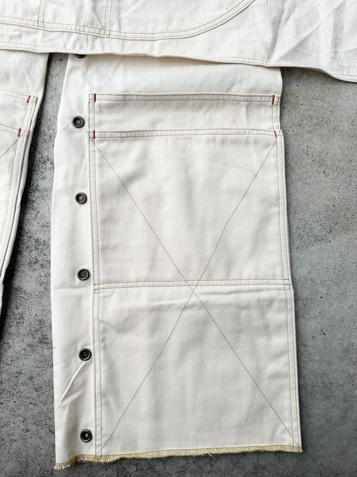 Kapital Kapital Lumber double knee chaps + apron Ivory white pant Size US 36 / EU 52 - 4 Thumbnail