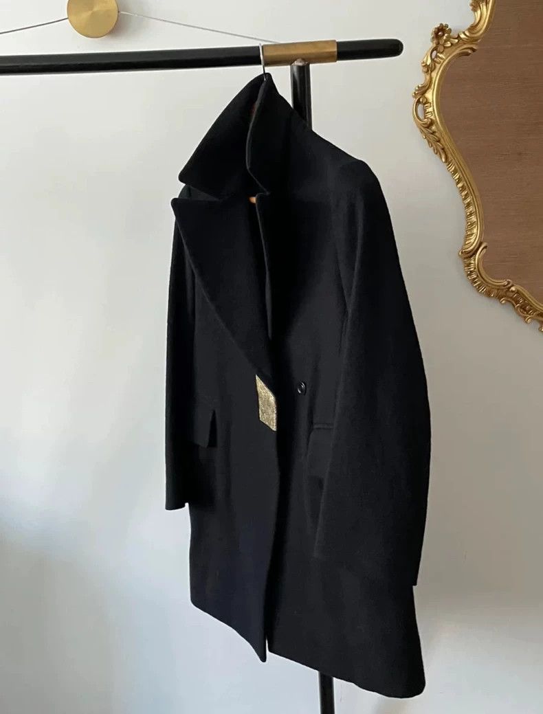 Jil Sander Jil Sander Black silhouette wool coat Size 4XL / US 24-26 - 5 Thumbnail