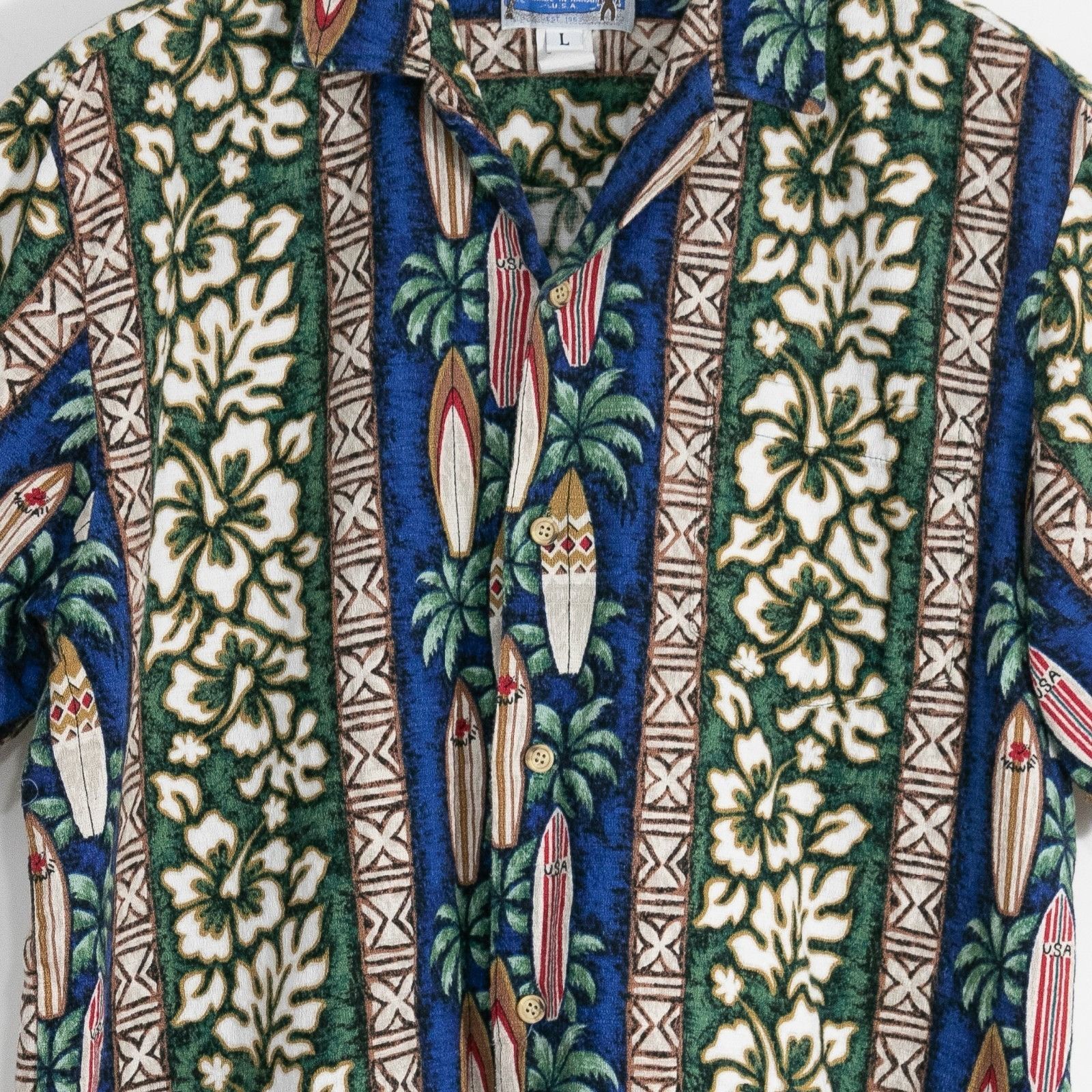 Vintage Vintage 90s Hawaiian Floral Button up Shirt Mens Large Size US L / EU 52-54 / 3 - 3 Thumbnail