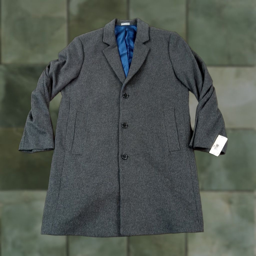 Michael Kors Michael Kors Madison Overcoat Jacket Mens 40S Gray Button Coat Lined Wool Blend Coat Mens 40 Gray Vintage No Size US XXS / EU 40 - 1 Thumbnail