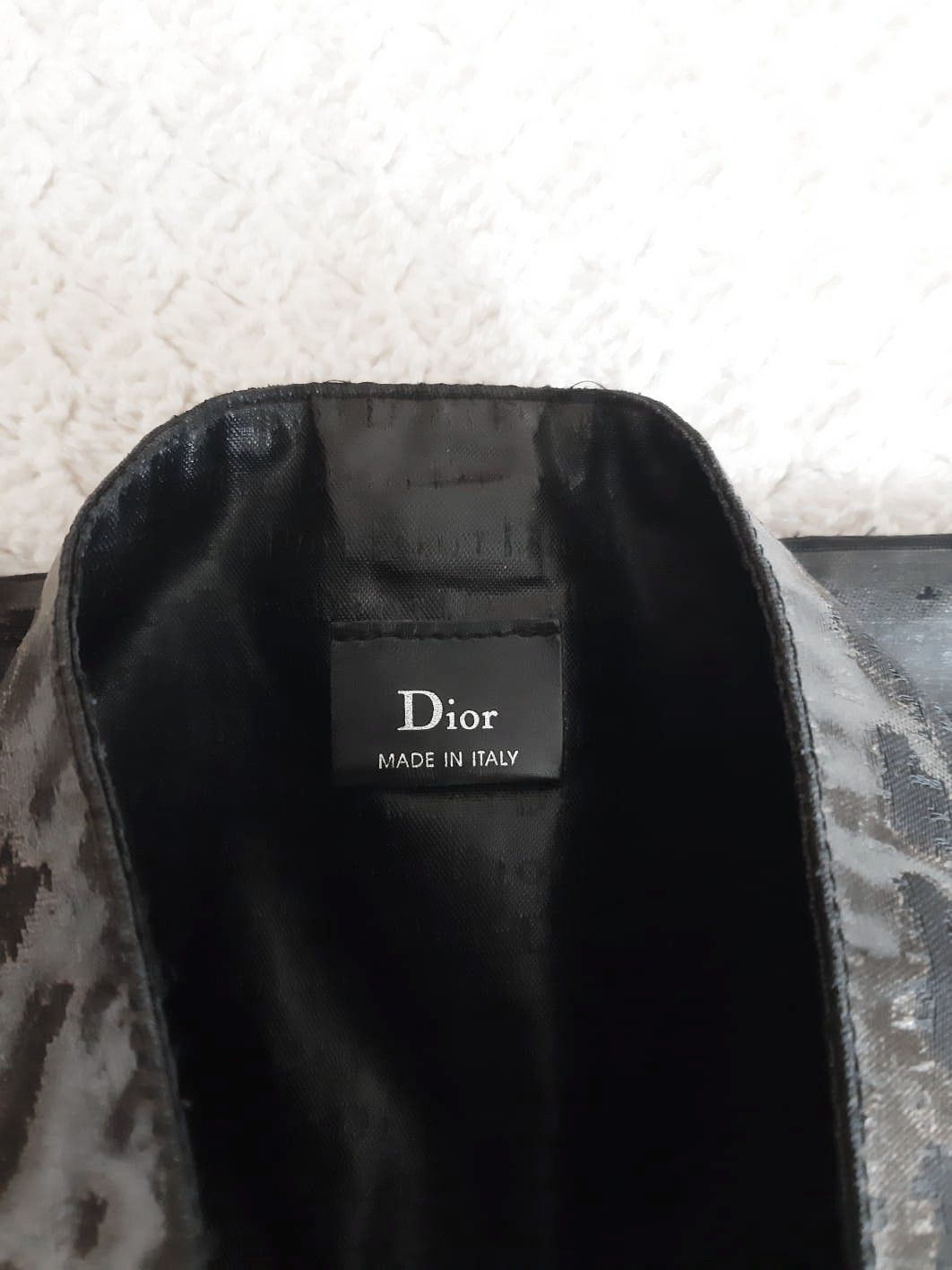 Dior × Hedi Slimane Dior Homme FW03 "Luster" Waxed Monogram Canvas Tote Bag Size ONE SIZE - 7 Thumbnail