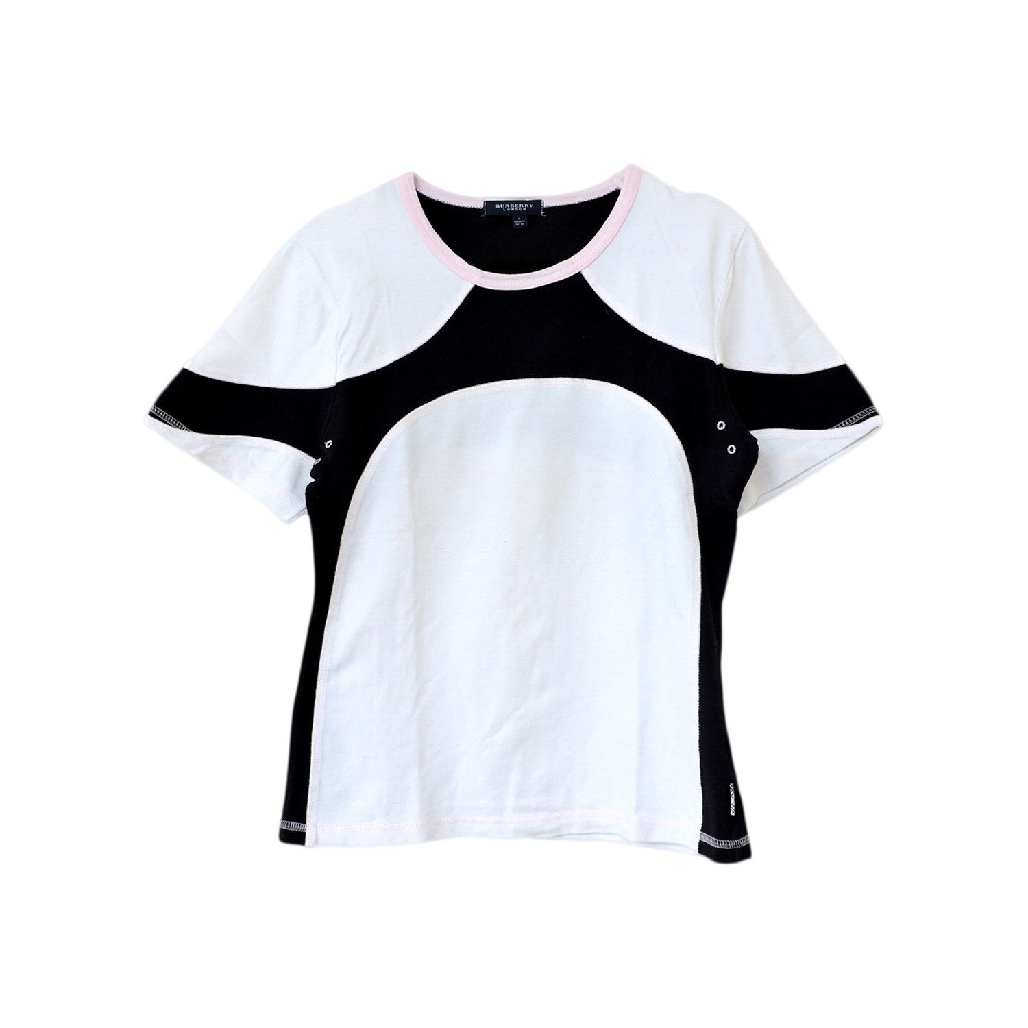 Burberry BURBERRY TWO TONE T-SHIRT Size S / US 4 / IT 40 - 1 Thumbnail