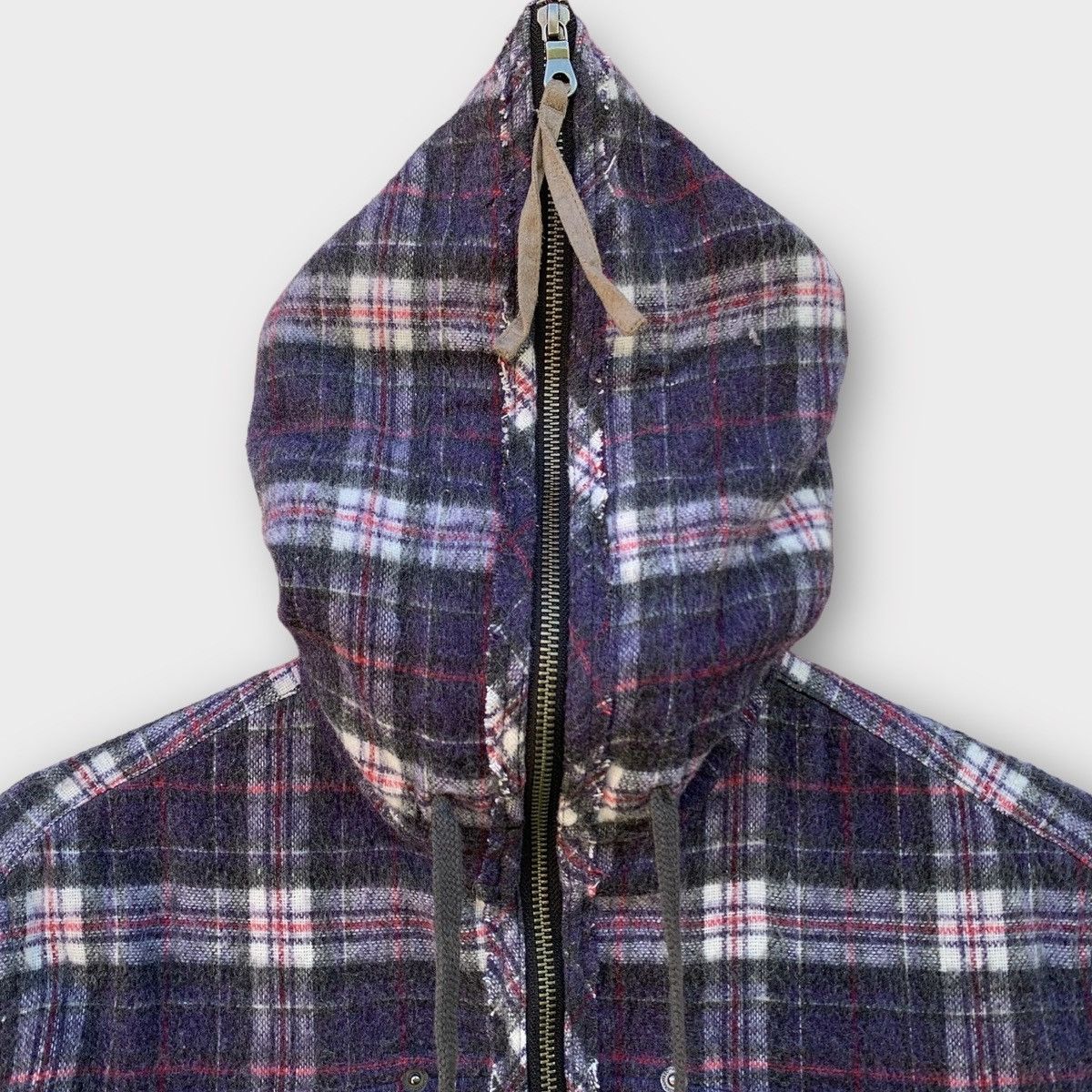 Japanese Brand PPFM PLAID WOOL FULL ZIPPER JACKET Size M / US 6-8 / IT 42-44 - 7 Thumbnail