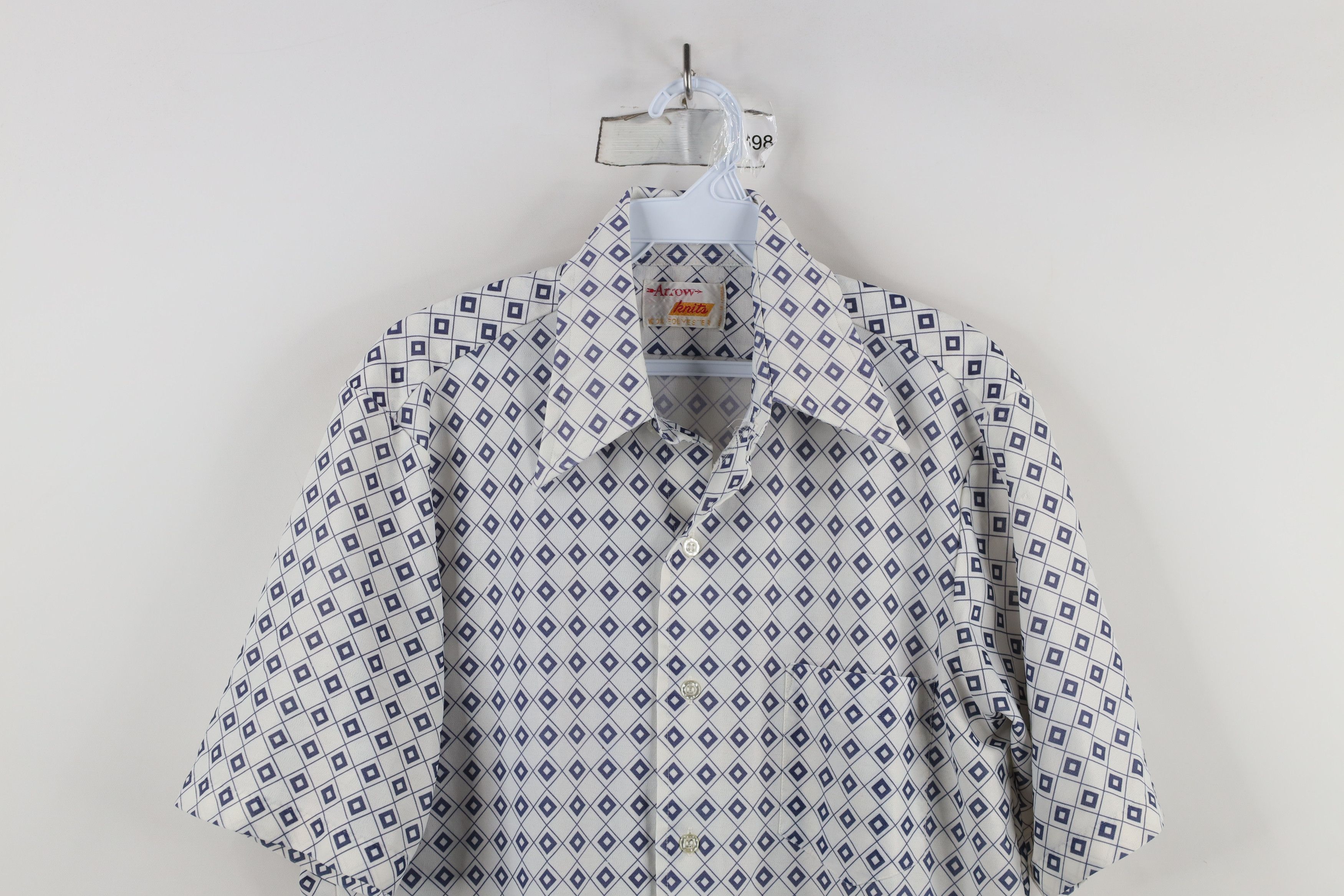 Vintage Vintage 70s Streetwear Short Sleeve Collared Button Shirt Size US M / EU 48-50 / 2 - 2 Thumbnail