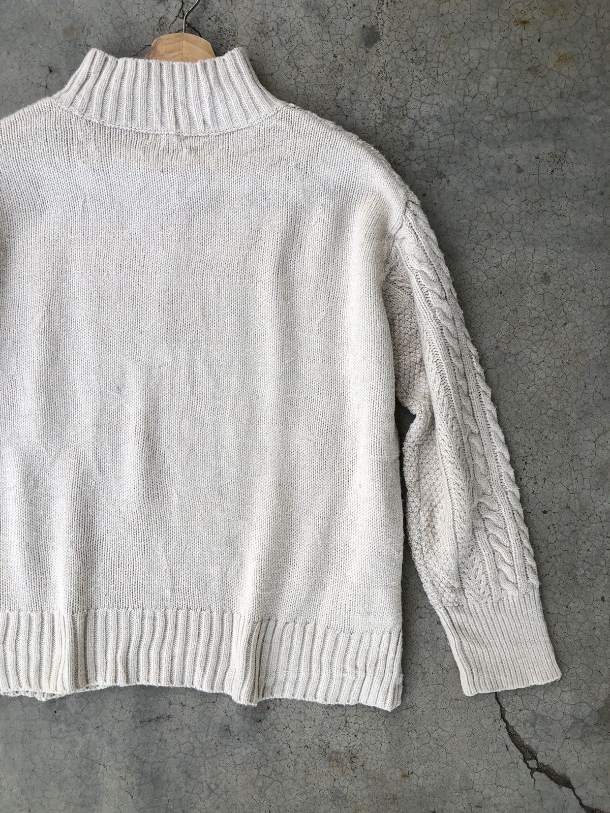 Aran Isles Knitwear × Homespun Knitwear × Japanese Brand Vintage Cable Knit Button Jumper Sweater Size US L / EU 52-54 / 3 - 10 Thumbnail