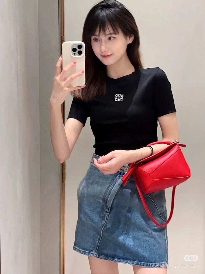 Loewe LOEWE Thin wool knit short sleeve top Size S / US 4 / IT 40 - 6 Thumbnail