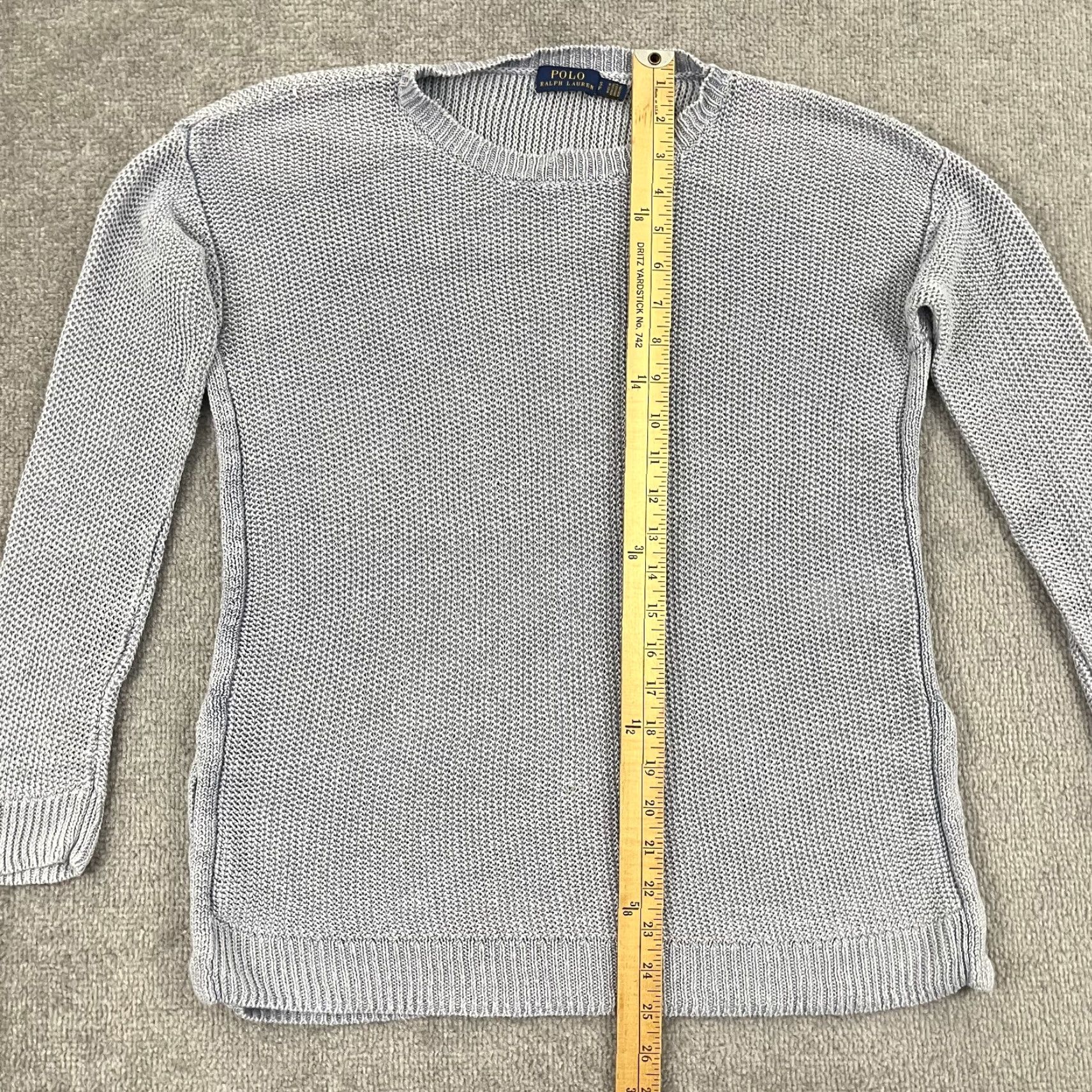Polo Ralph Lauren Polo Ralph Lauren Sweater Womens Small Blue Knit 100% Linen Crew Dolman Sleeve Shirt? Size S / US 4 / IT 40 - 4 Thumbnail