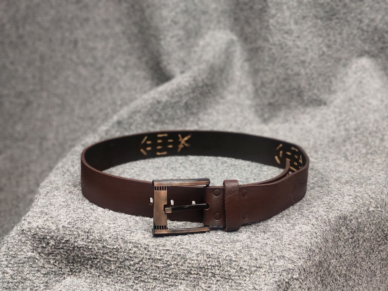 Diesel Diesel Industry Vintage Dark Brown Logo Mens Belt Y2K Style Size ONE SIZE - 2 Thumbnail