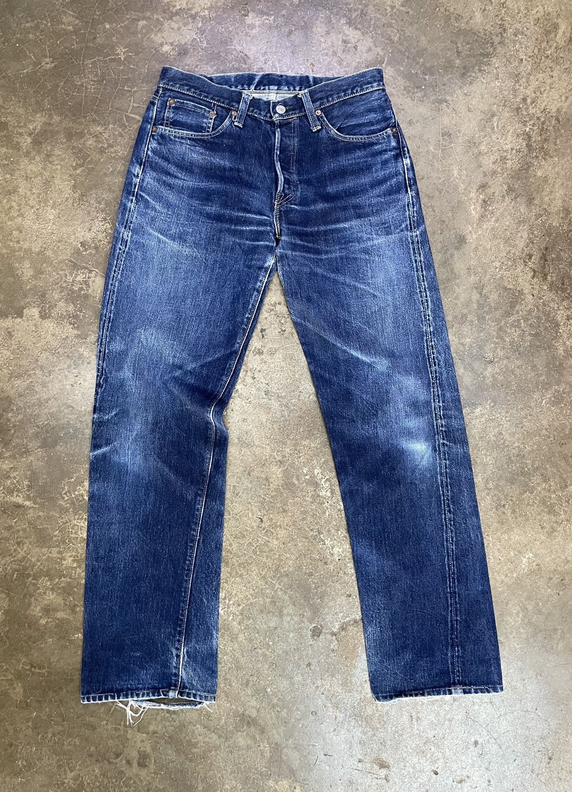 image of Sugar Cane Denim Distressed in Blue, Men's (Size 31)