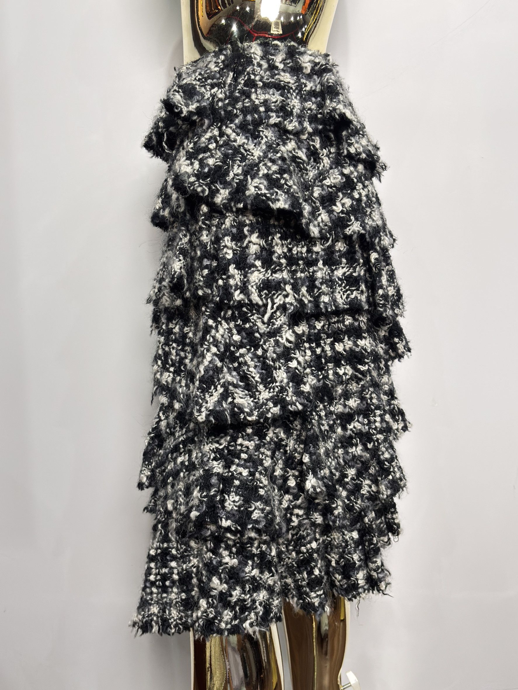 Lanvin Lanvin Black & White Tweed Skirt Size 26" / US 2 / IT 38 - 4 Thumbnail