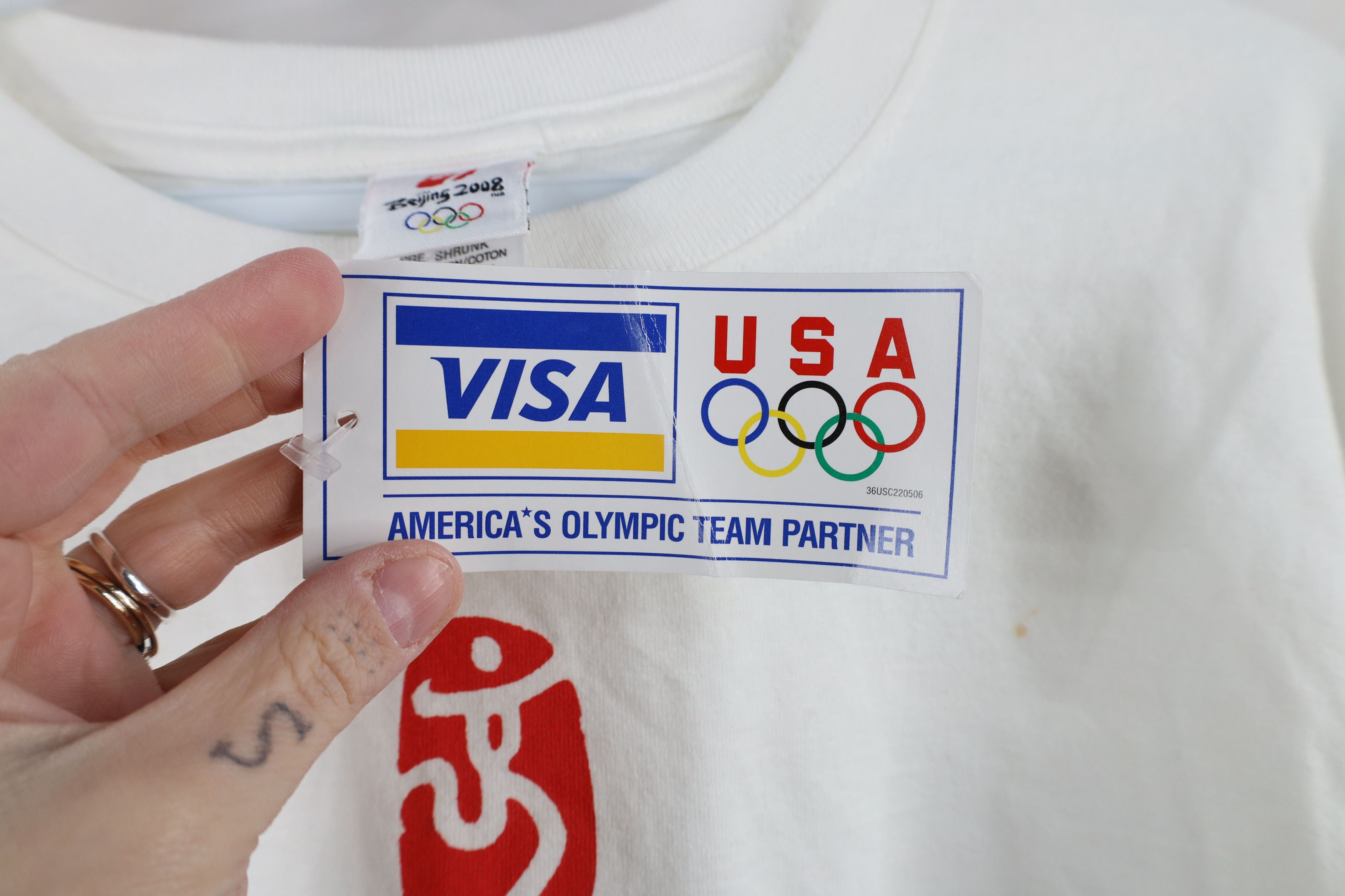Vintage Deadstock Vintage Y2K 2008 Olympics One World T-Shirt Size US L / EU 52-54 / 3 - 8 Thumbnail