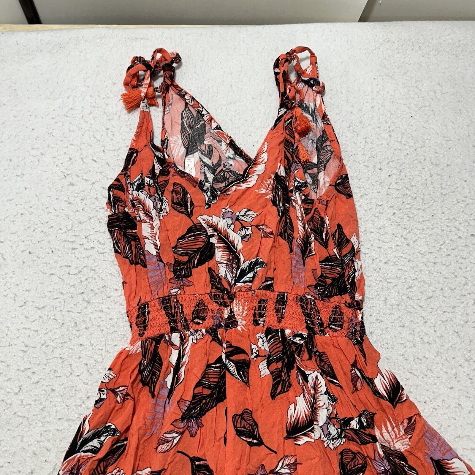 Other Xhilaration 1X Coral Pink Orange Floral High Low Dress Size XL / US 12-14 / IT 48-50 - 10 Thumbnail