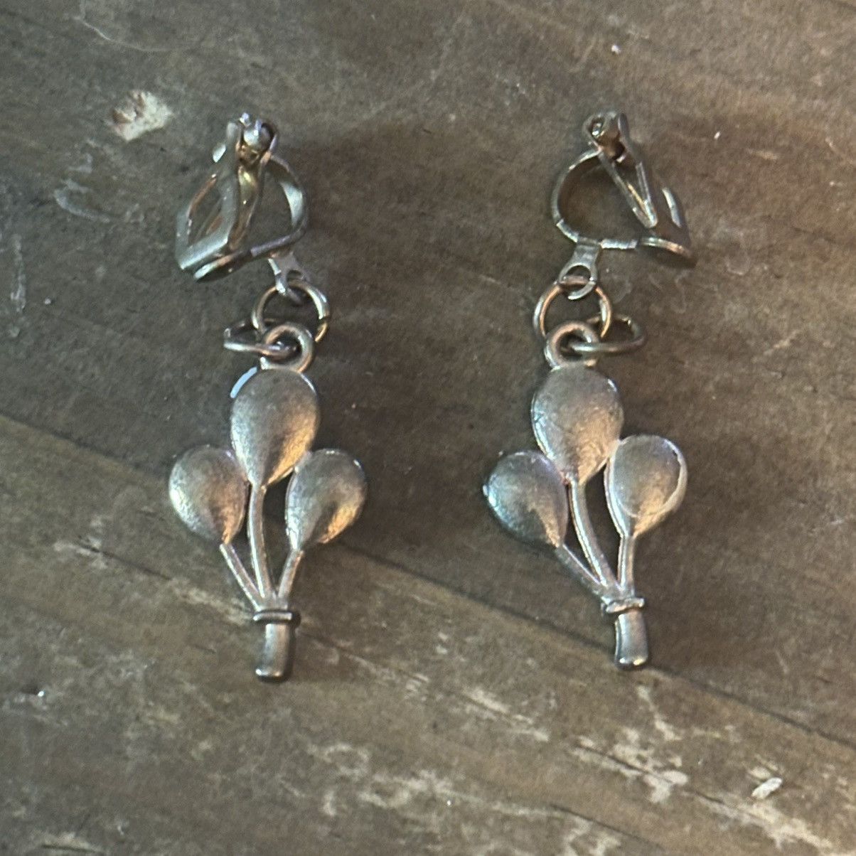 Vintage Vintage enamel ballon bouquet dangle clip on earrings Size ONE SIZE - 4 Thumbnail