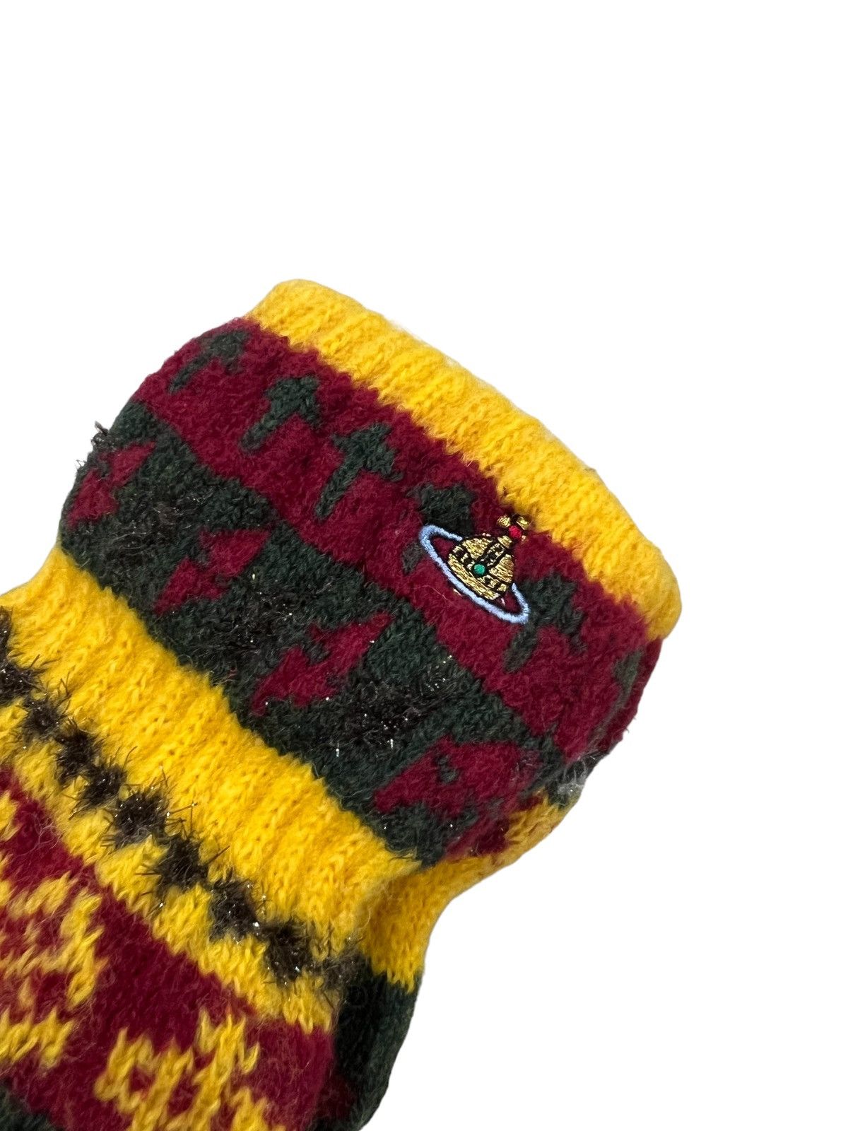 Vivienne Westwood OG Vivienne Westwood Orb Logo Embroidery Wool Winter Gloves Size ONE SIZE - 5 Thumbnail