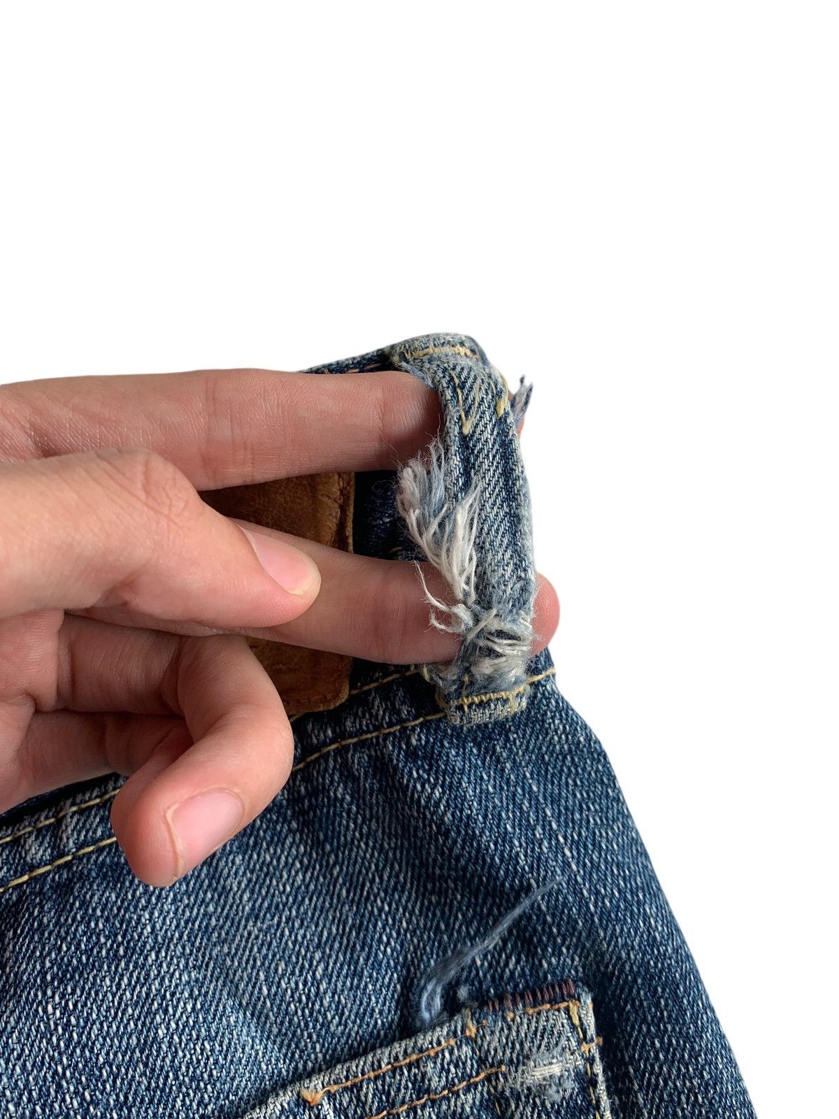 Japanese Brand × Kapital × Vintage BORNFREE 30TH ANNIVERSARY JAPANESE SELVEDGE DISTRESSES DENIM Size US 29 - 18 Thumbnail