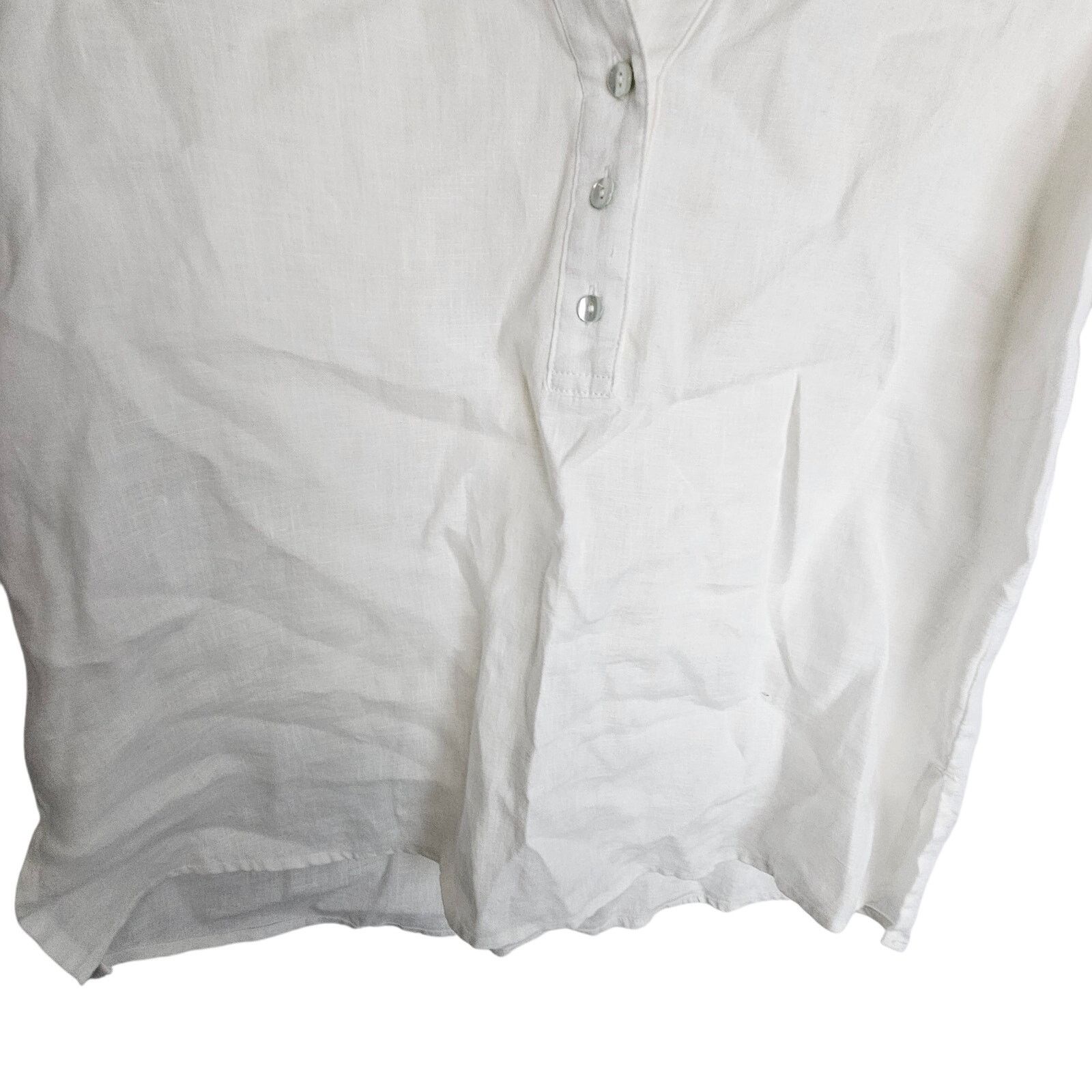 Tommy Bahama Tommy Bahama Womens White Linen Tunic Sz XS Coastal Grandma Size XS / US 0-2 / IT 36-38 - 3 Thumbnail