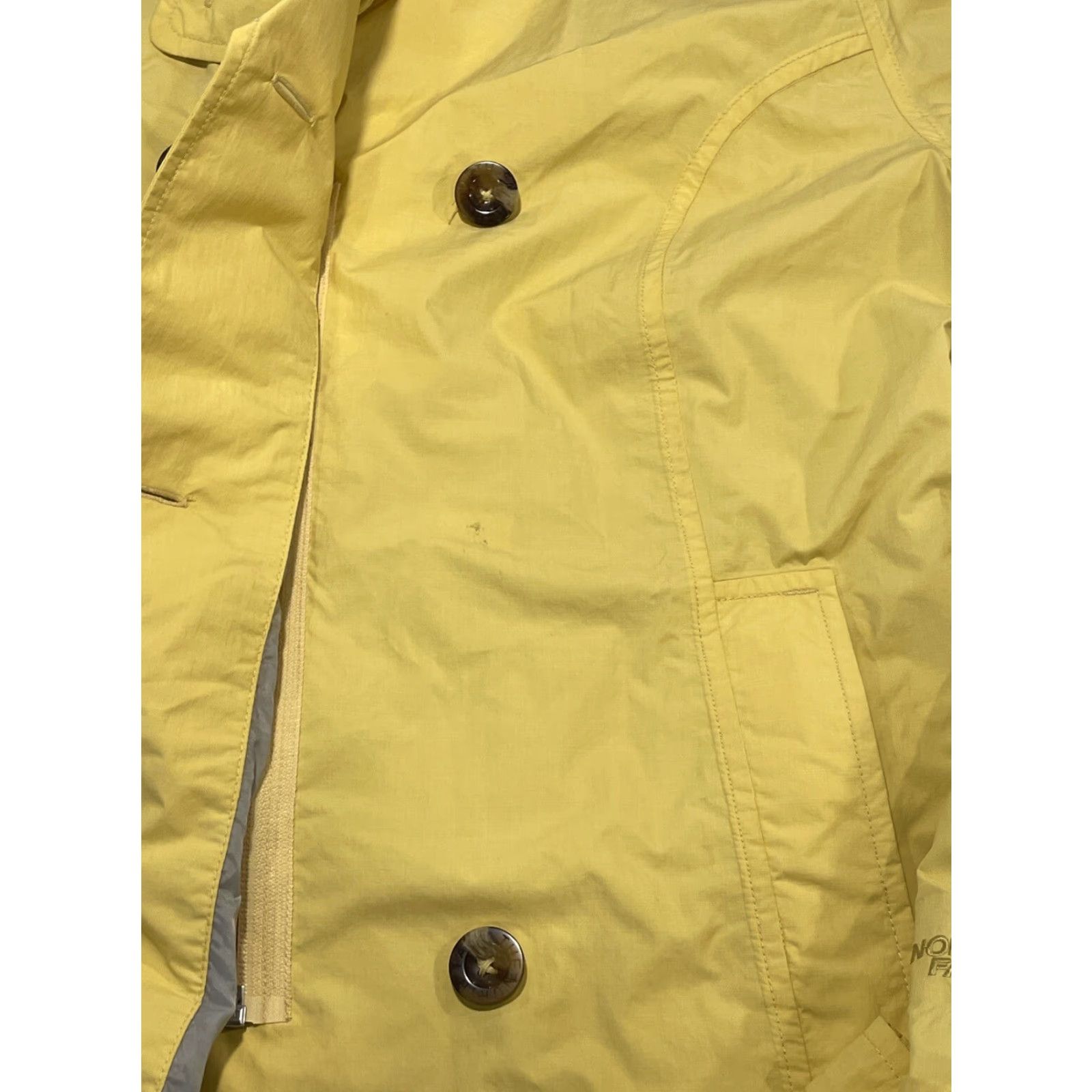 The North Face The North Face Womens Jacket Pea Coat Solid Yellow HyVent Button Front Zip Mid-Length Regular M) Size M / US 6-8 / IT 42-44 - 4 Thumbnail