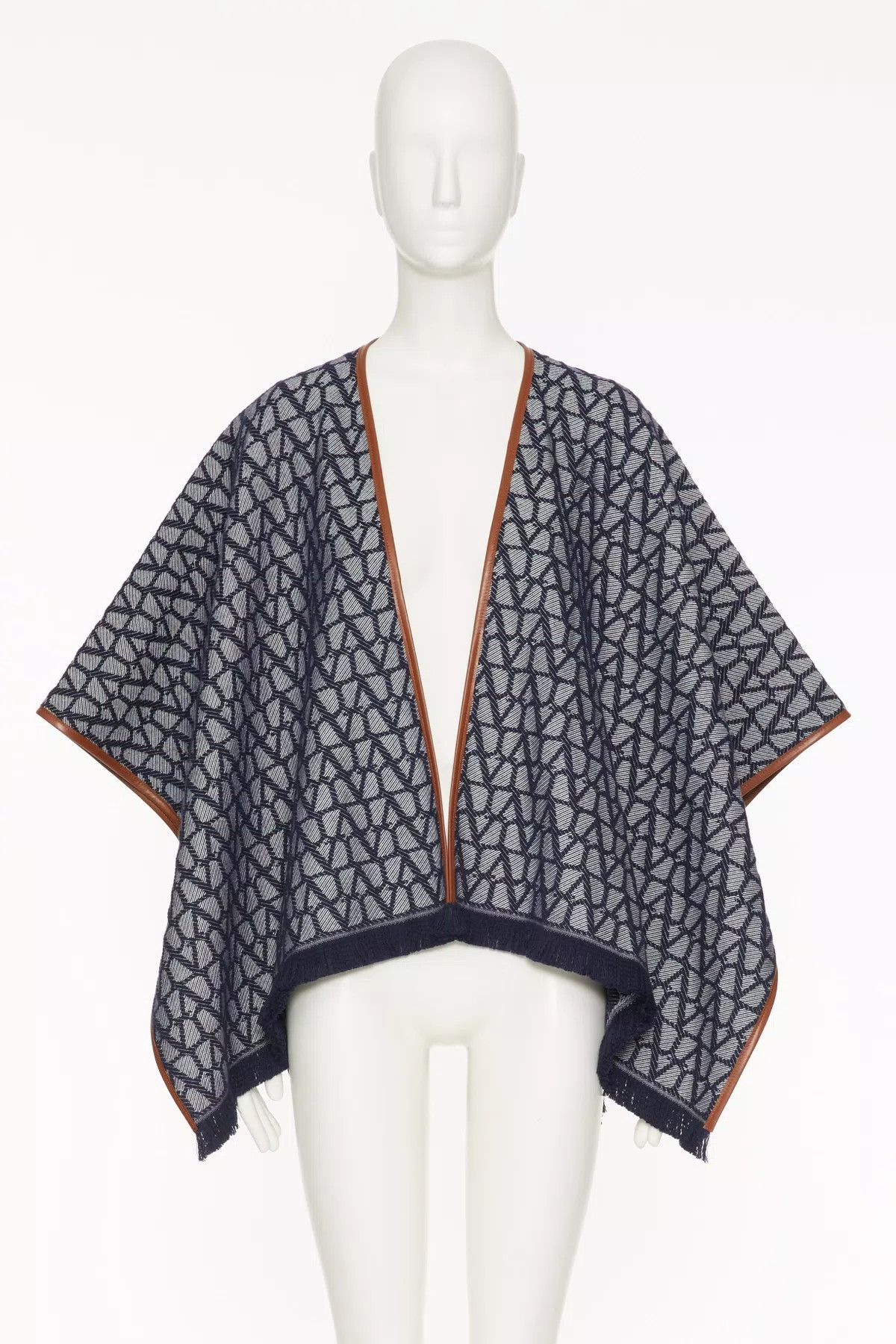 Valentino oc11z0725 Size:OS/ Poncho in Navy Blue Size S / US 4 / IT 40 - 1 Thumbnail