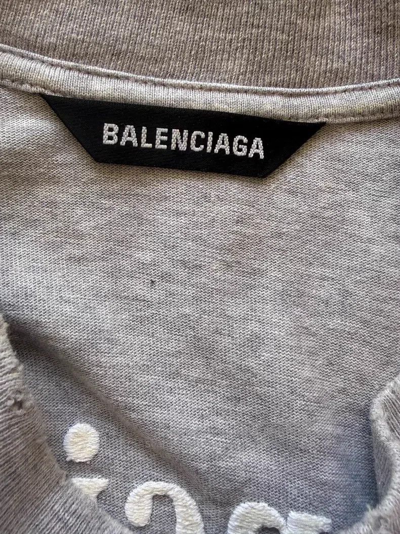 Balenciaga Balenciaga Gray Fake Two-Piece Long Sleeve T-Shirt Size US XXS / EU 40 - 3 Thumbnail