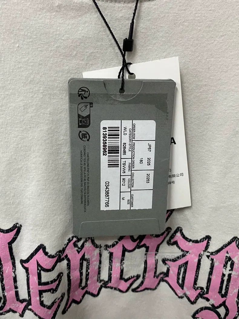 Balenciaga Gothic Letter Slim Fit Long Sleeve