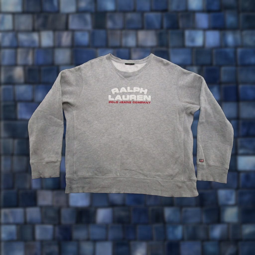 Polo Ralph Lauren VINTAGE Ralph Lauren Polo Jeans Company Sweatshirt Embroidered 90s Grey Mens M Hooded Pullover Read 90s Decade Size US M / EU 48-50 / 2 - 1 Thumbnail