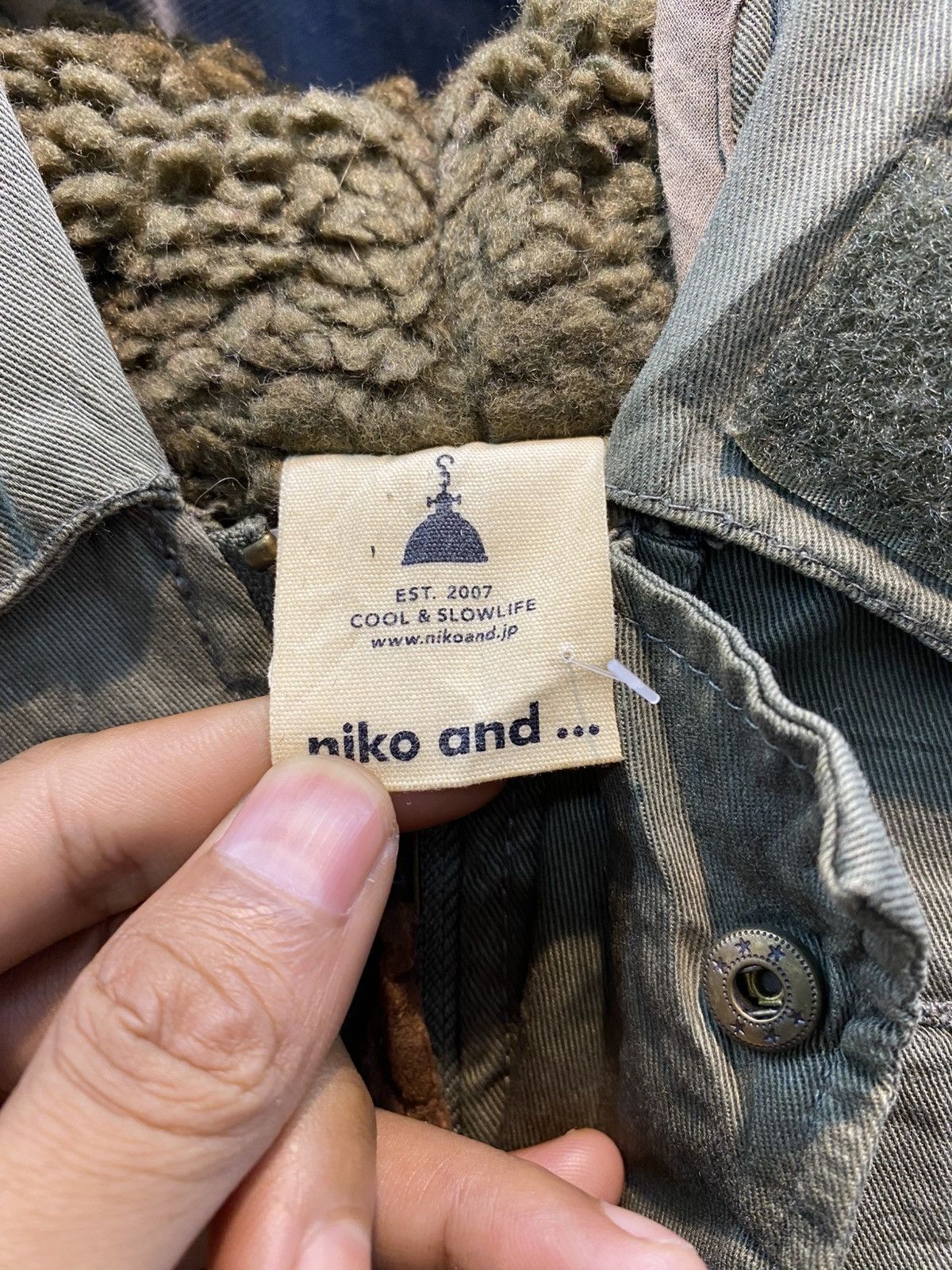 Other Olive green parka jacket with a furry hood Size US L / EU 52-54 / 3 - 5 Thumbnail