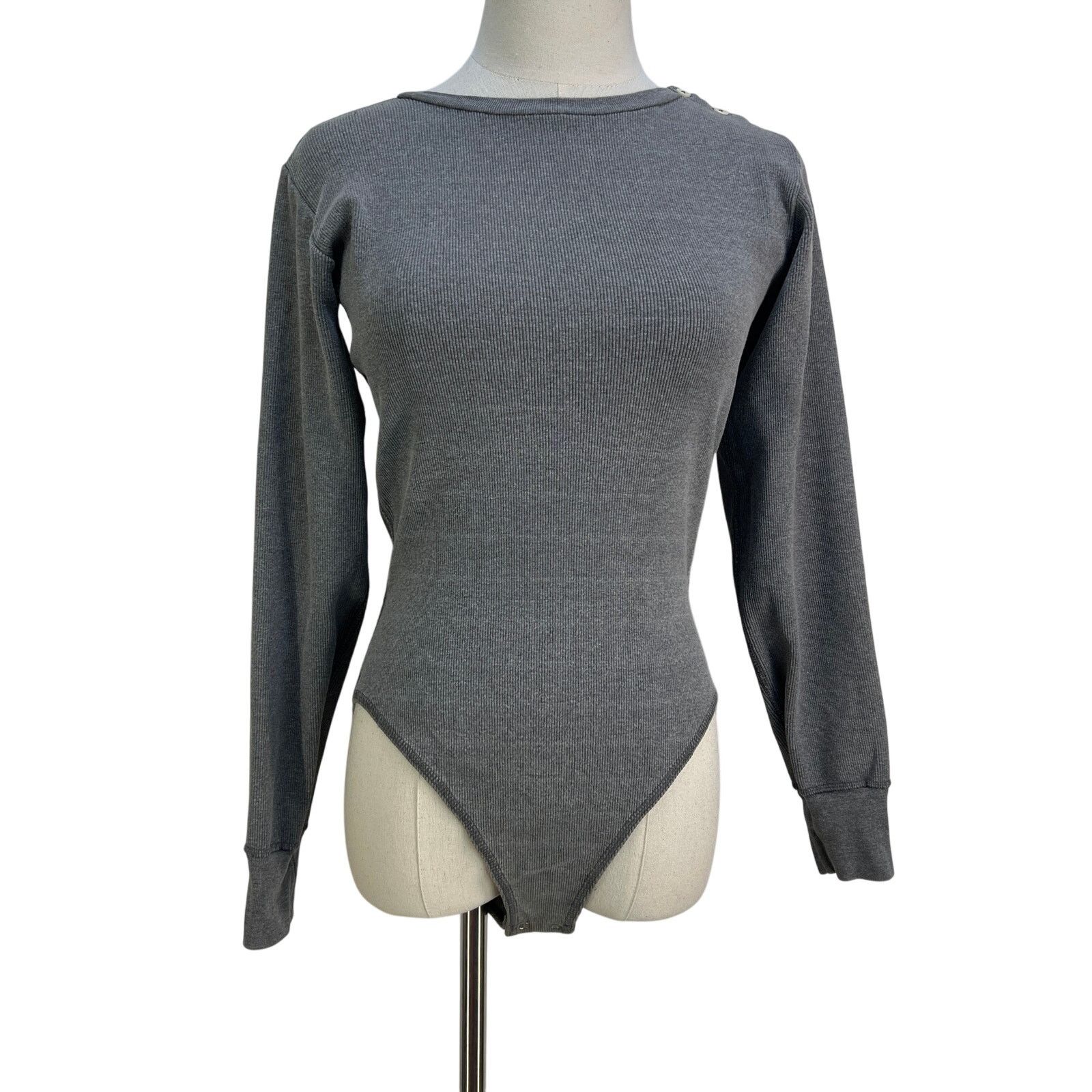 Ralph Lauren Vintage Ralph Lauren Ribbed Bodysuit Gray Size M / US 6-8 / IT 42-44 - 1 Thumbnail