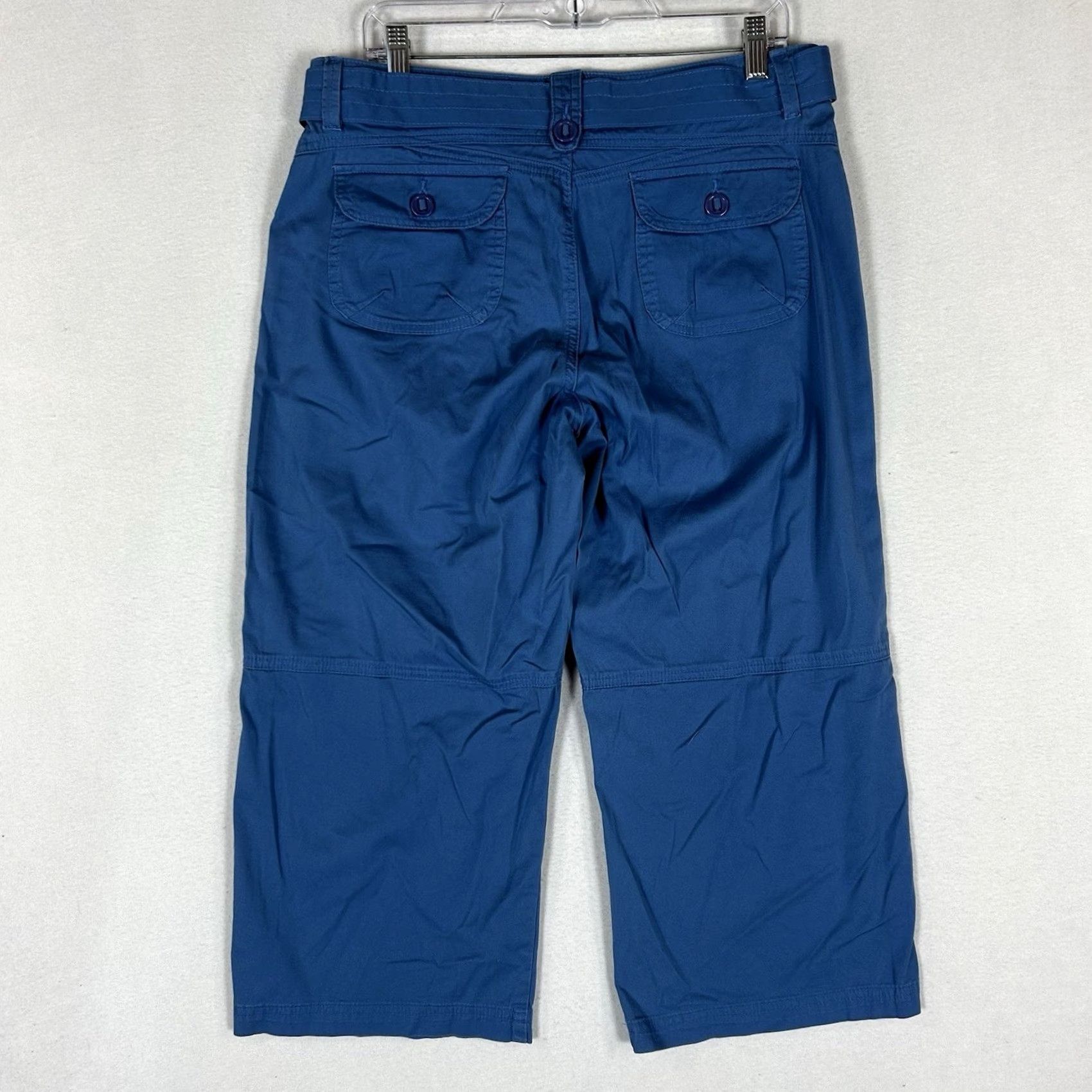 Lee Lee Capri Pants Women's 12 Blue Belted Size 34" / US 12 / IT 48 - 7 Thumbnail