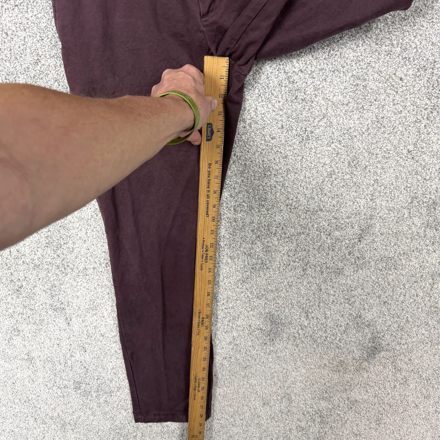 Old Navy Old Navy Chino Pants Mens 29x29 Maroon Slim Fit Utility Khaki Preppy Flat Front Size US 29 - 4 Thumbnail