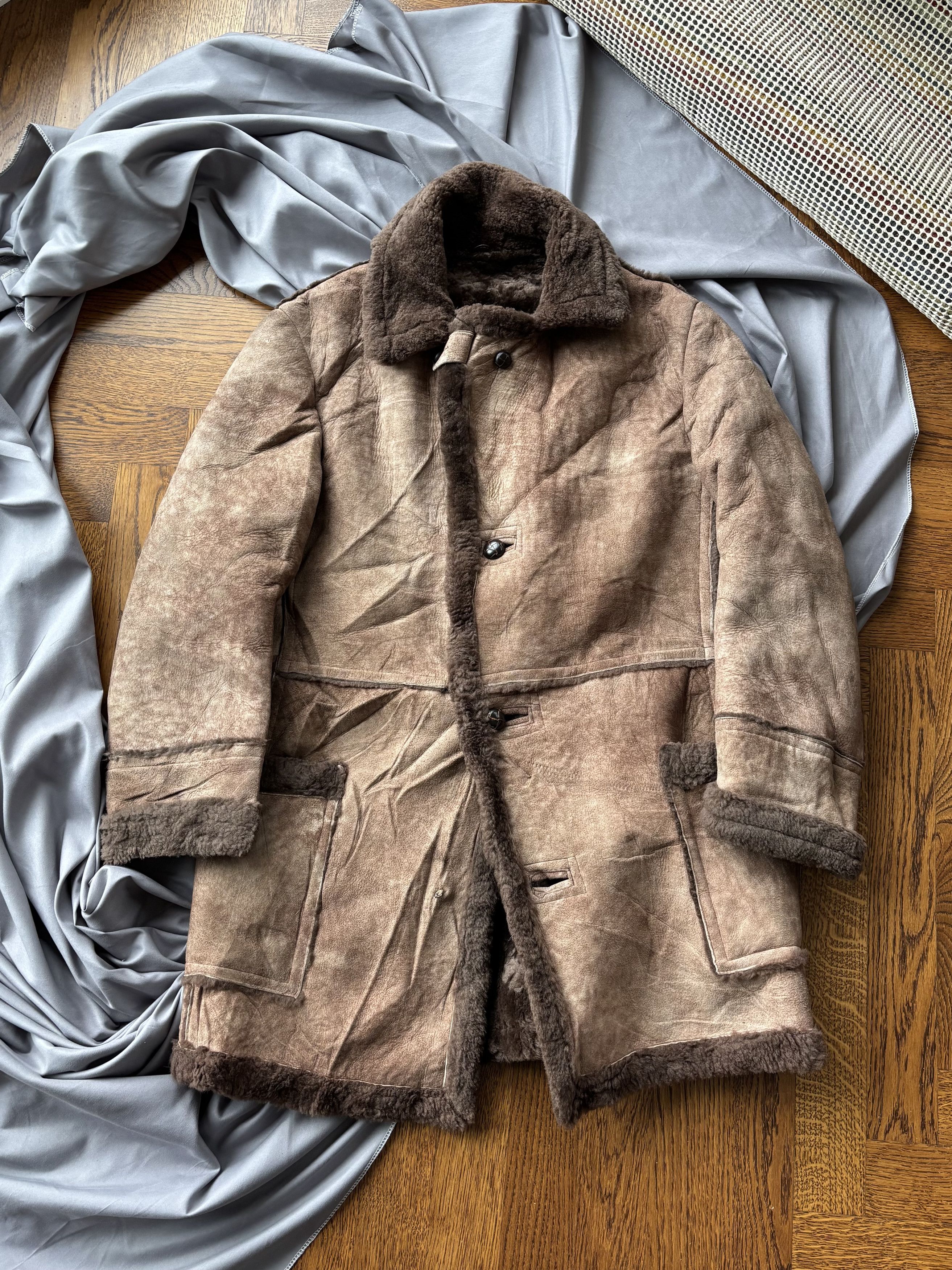 Vintage 1970s Sheepskin Coat Vintage Shearling Jacket Macmor Long Size US S / EU 44-46 / 1 - 1 Thumbnail